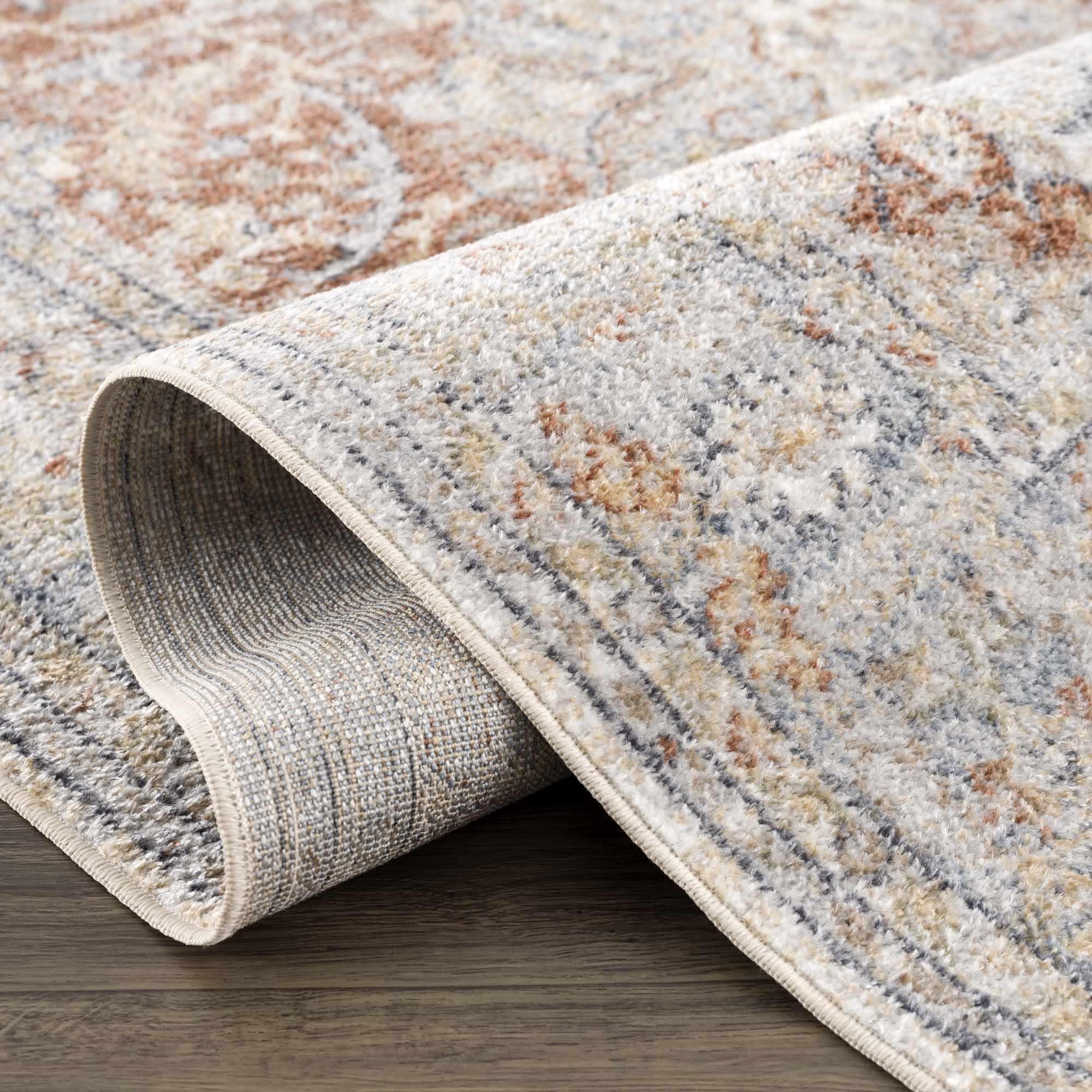 Emke Cream Washable Area Rug