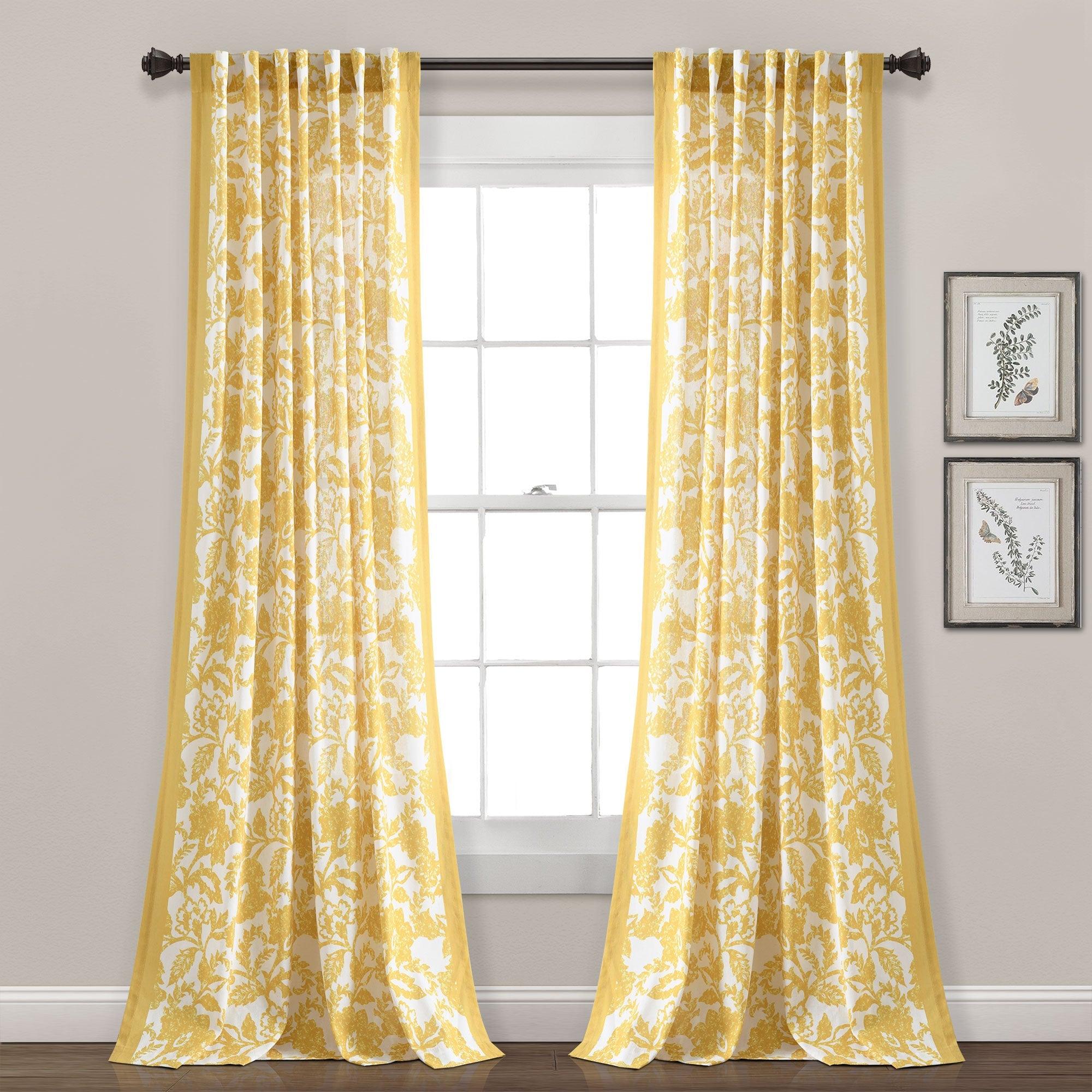 Emma Textured Jacobean Window Curtain Panel