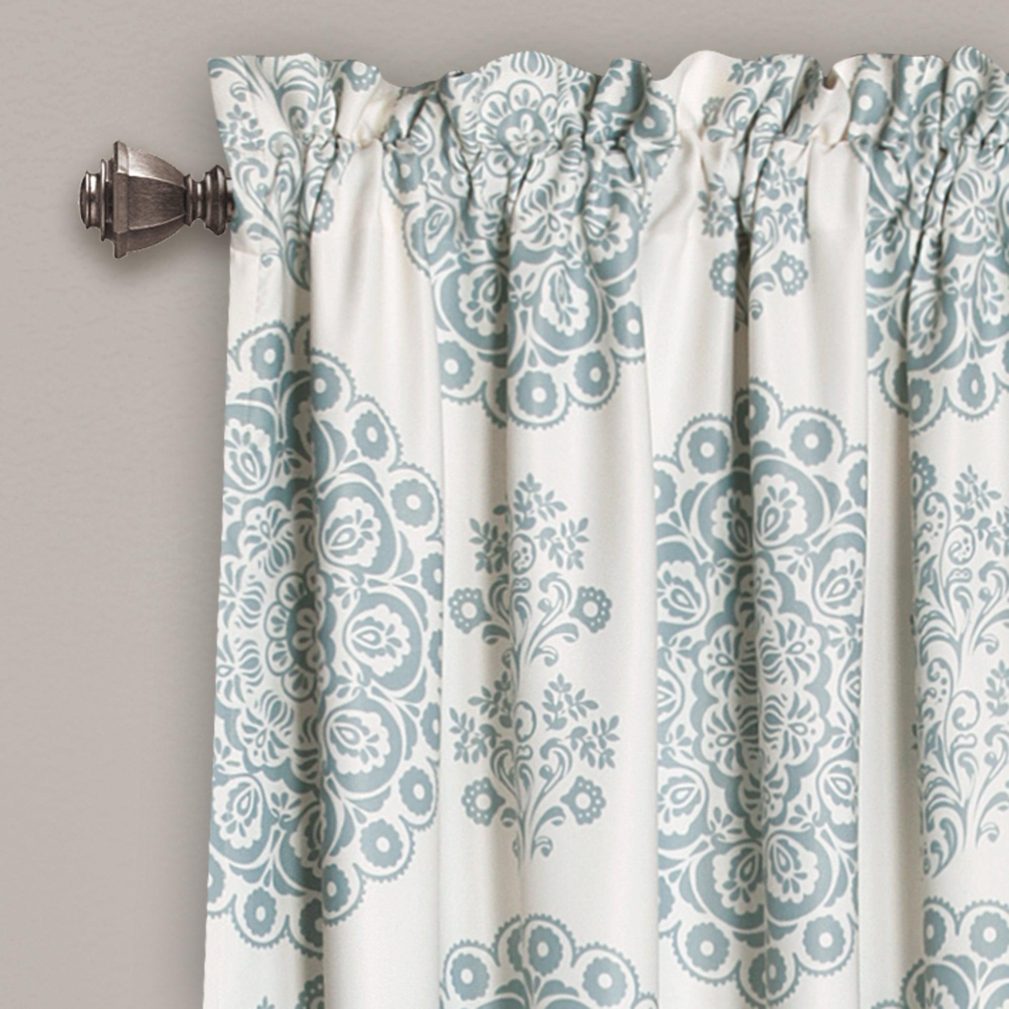 Evelyn Medallion Light Filtering Window Curtain Set