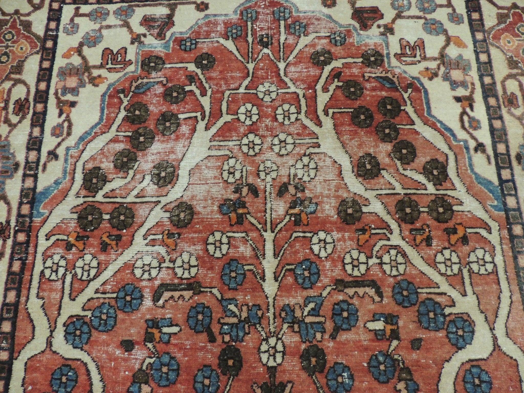 Exquisite Distressed Fine Persian Area Rug 5x7 Ft