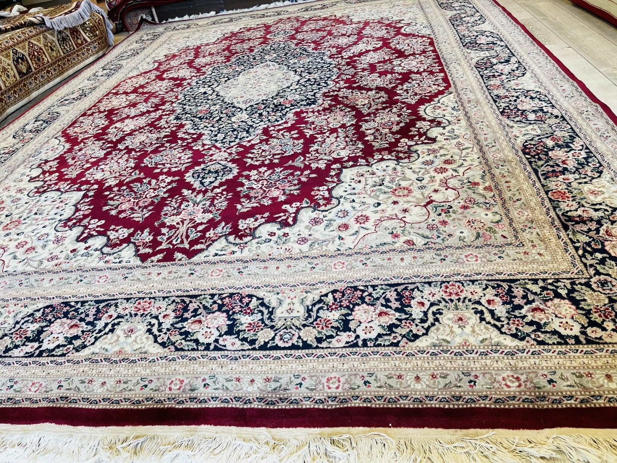 Exquisite Mint Hand Knotted Peshawar Oriental Wool 9x12 area Rug