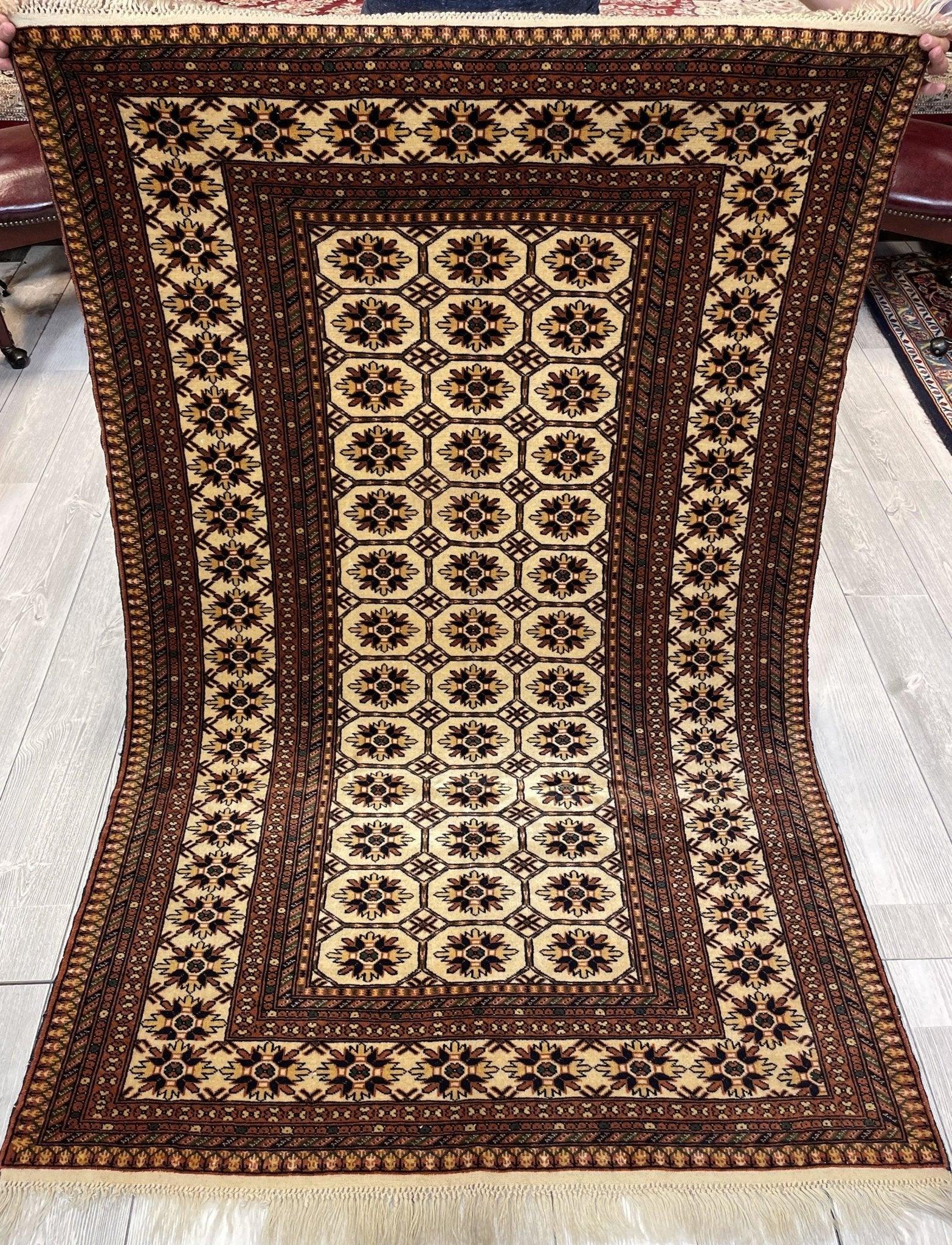 Exquisite Turkoman Area Rug 4x6 Ft