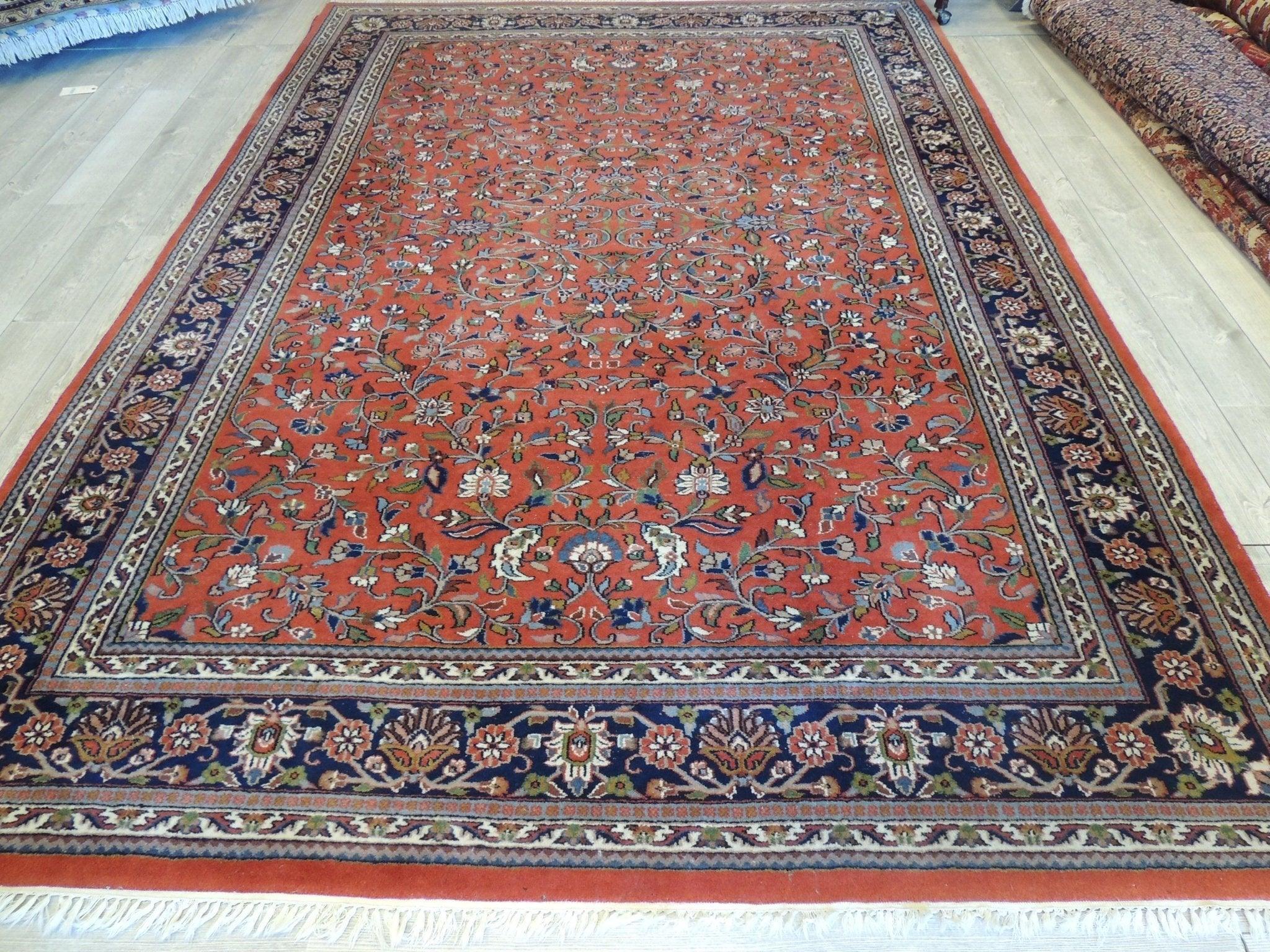 Exquisite Vintage Hand-Knotted Indo-Persian Rug 11x8 Ft