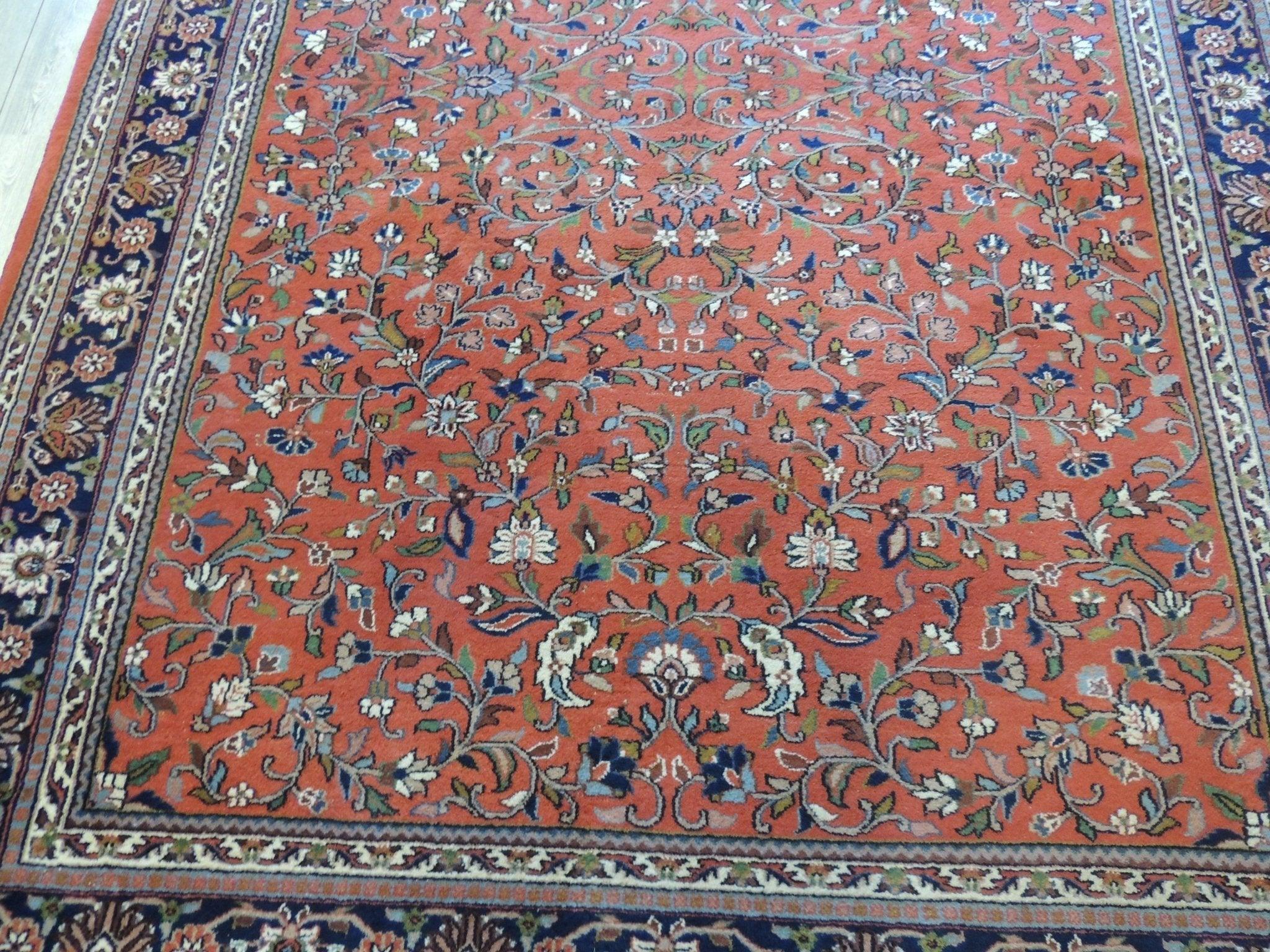 Exquisite Vintage Hand-Knotted Indo-Persian Rug 11x8 Ft