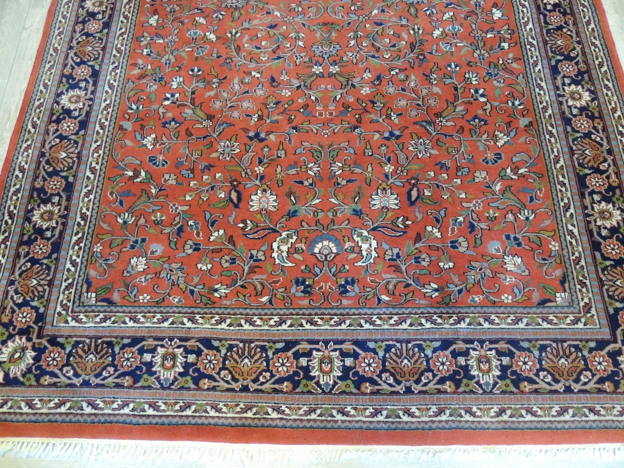 Exquisite Vintage Hand-Knotted Indo-Persian Rug 11x8 Ft