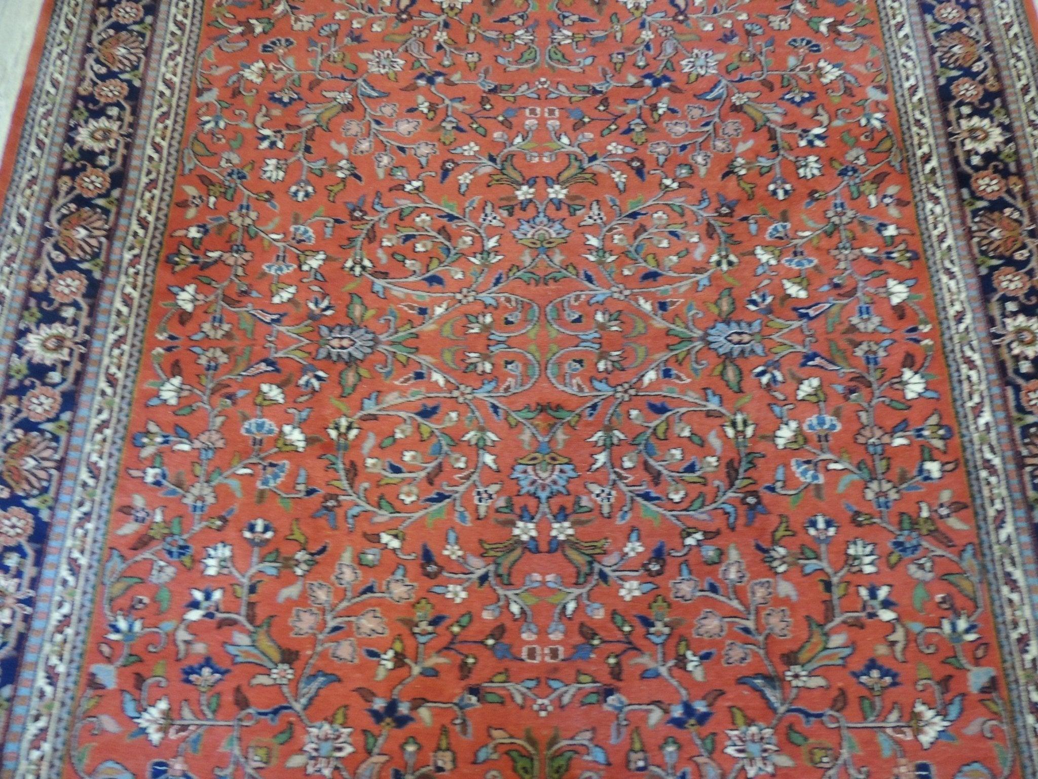 Exquisite Vintage Hand-Knotted Indo-Persian Rug 11x8 Ft