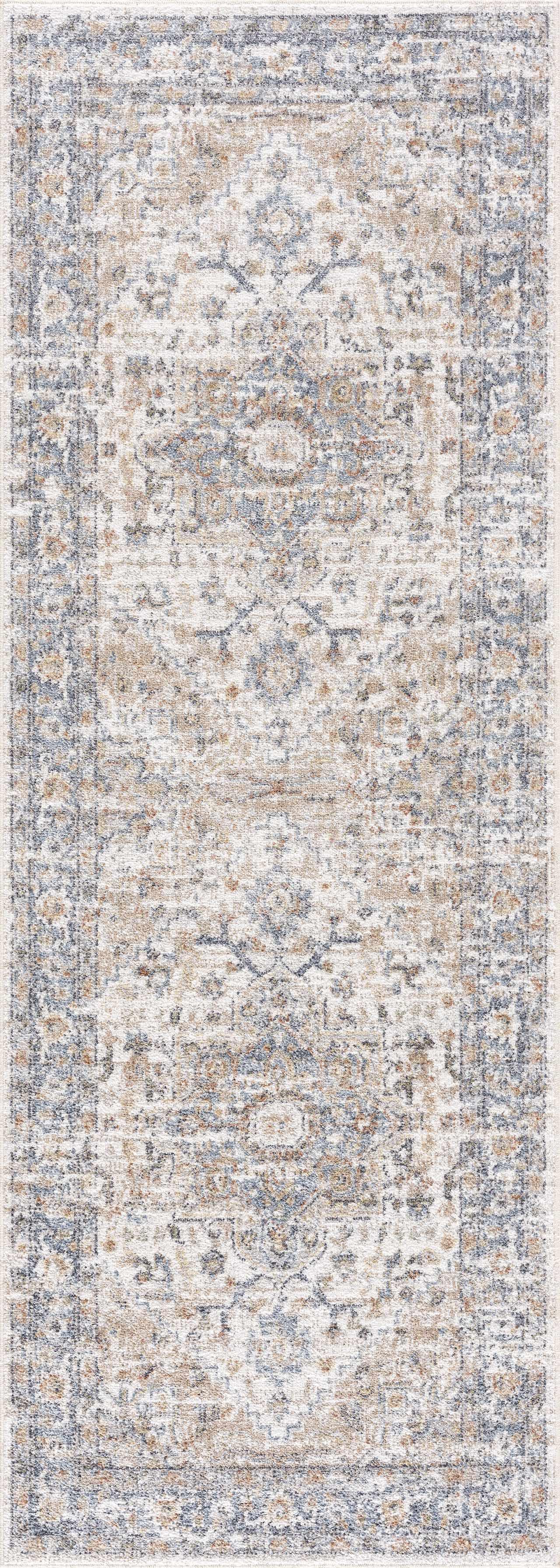 Ezri Cream Washable Area Rug