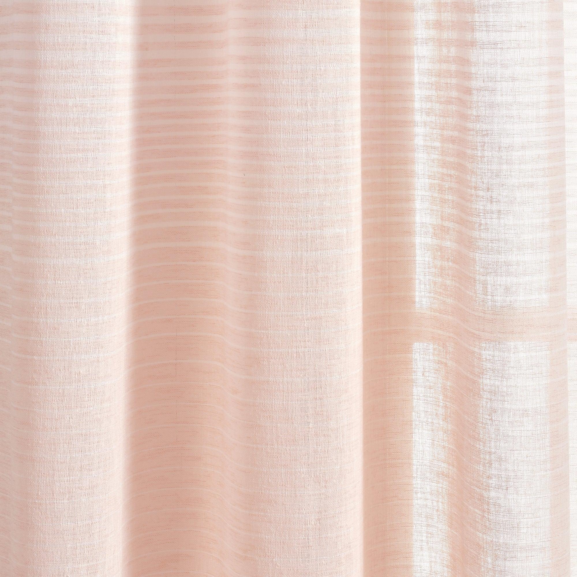 Farmhouse Ombre Stripe Grommet Sheer Window Curtain Panel Set