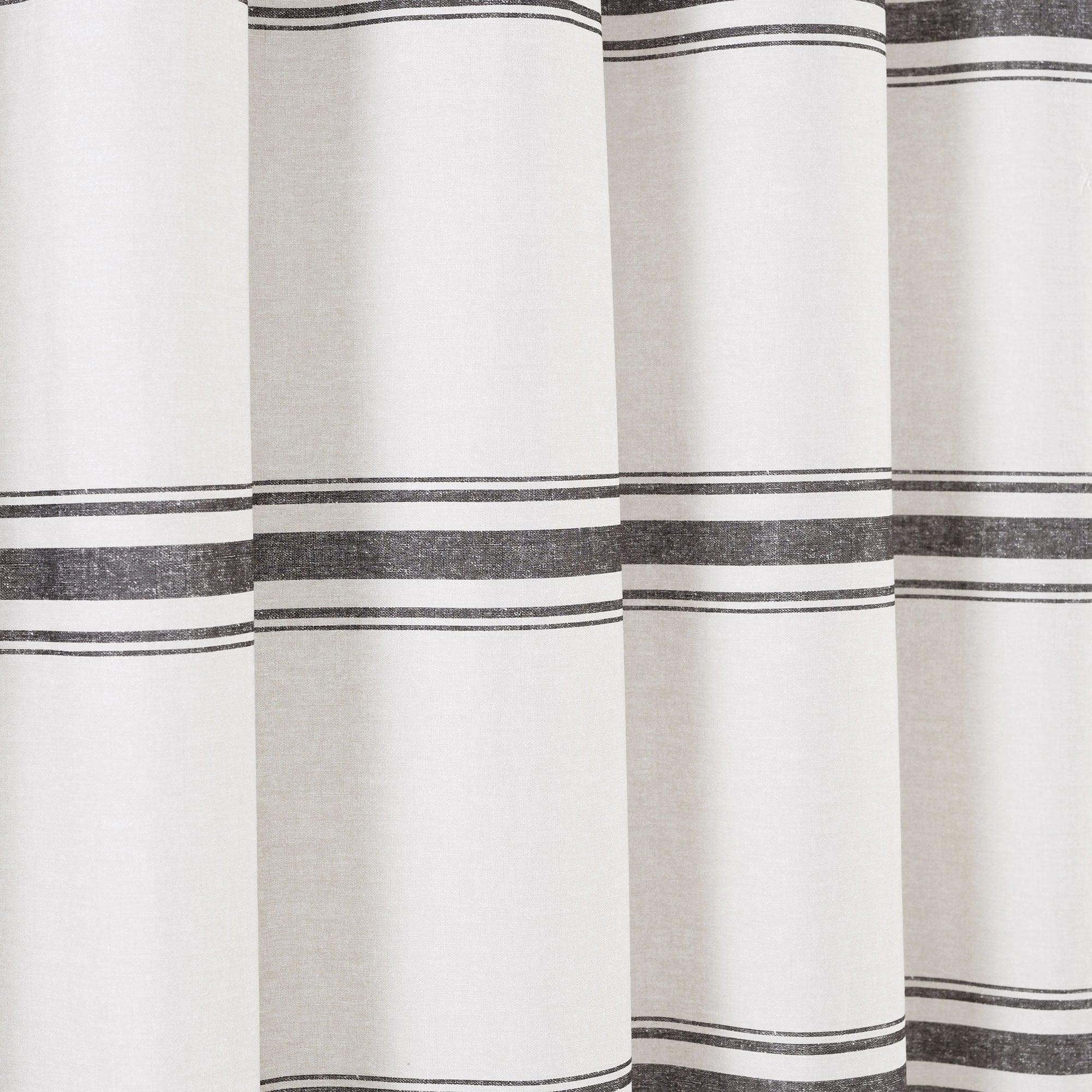 Farmhouse Stripe 100% Cotton Shower Curtain