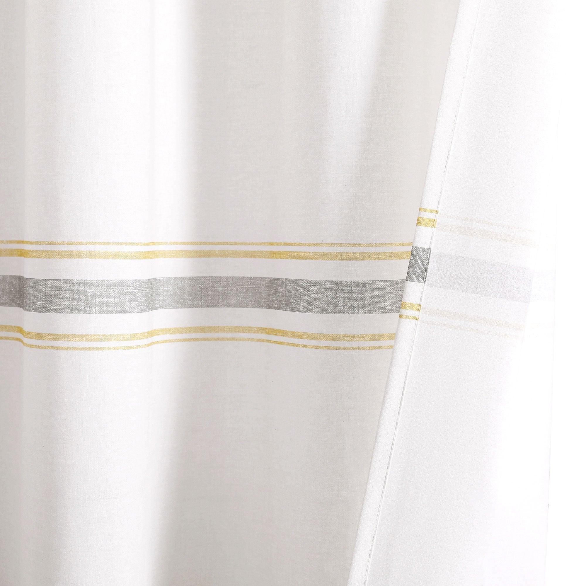 Farmhouse Stripe 100% Cotton Shower Curtain