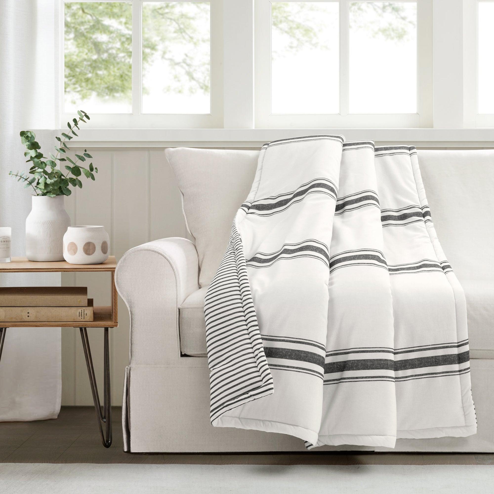 Farmhouse Stripe Throw