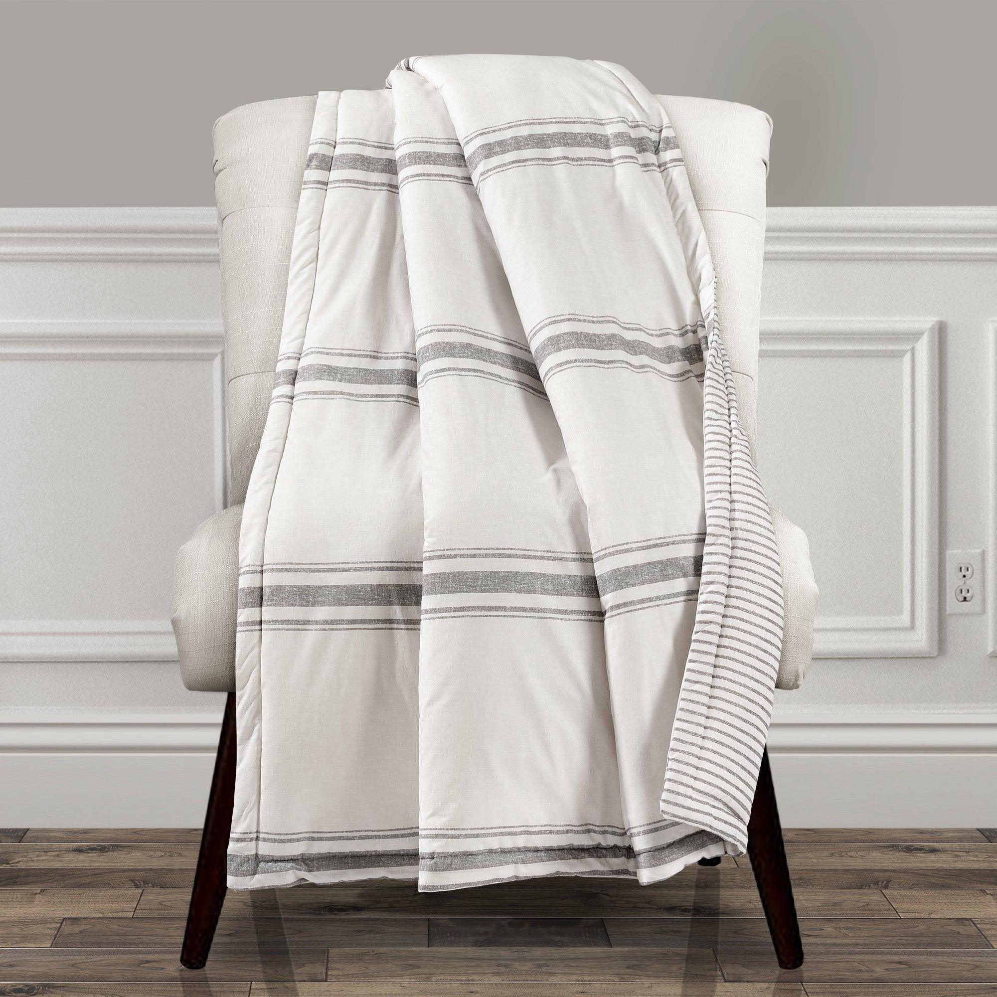 Farmhouse Stripe Throw