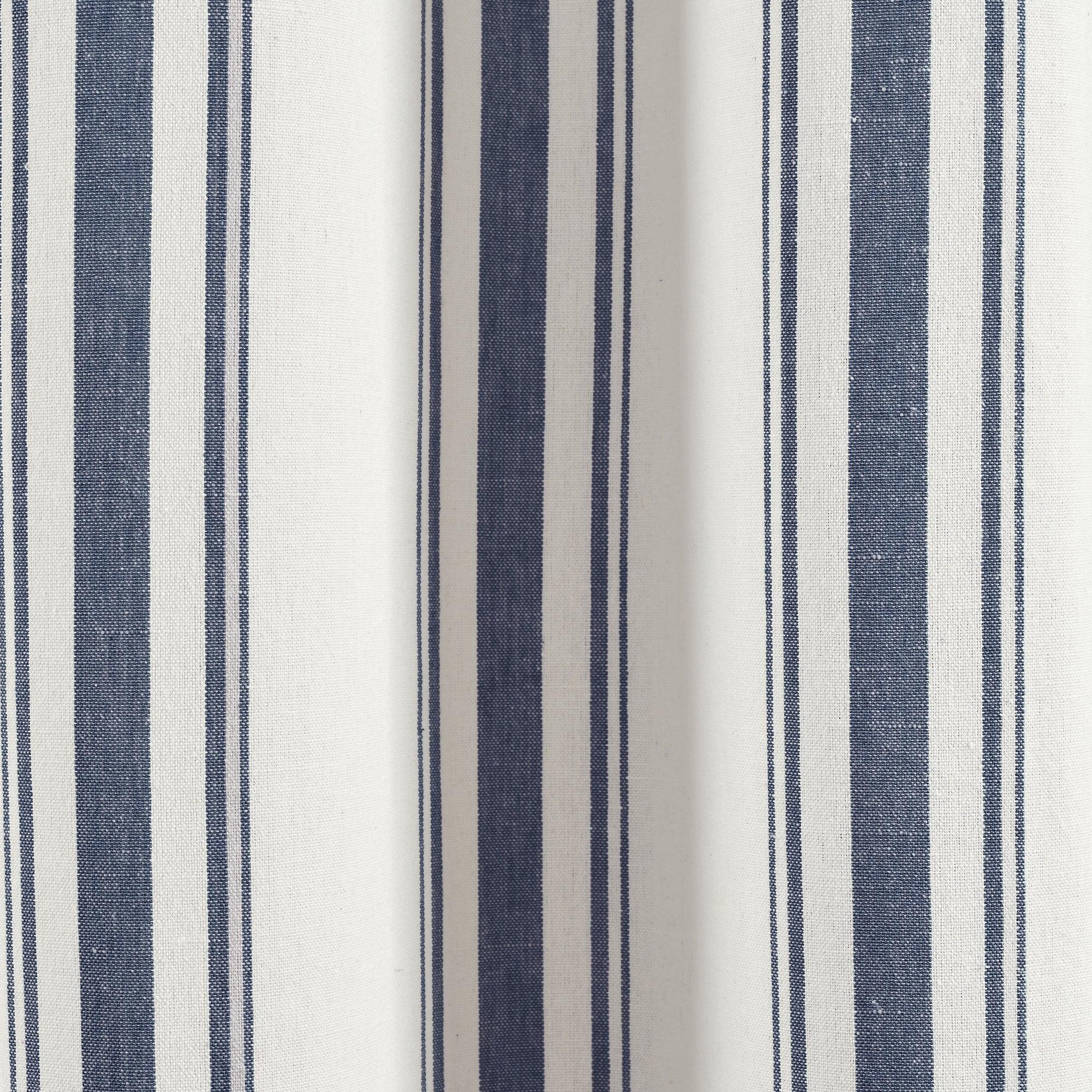 Farmhouse Stripe Yarn Dyed Recycled Cotton Window Curtain Panel Set