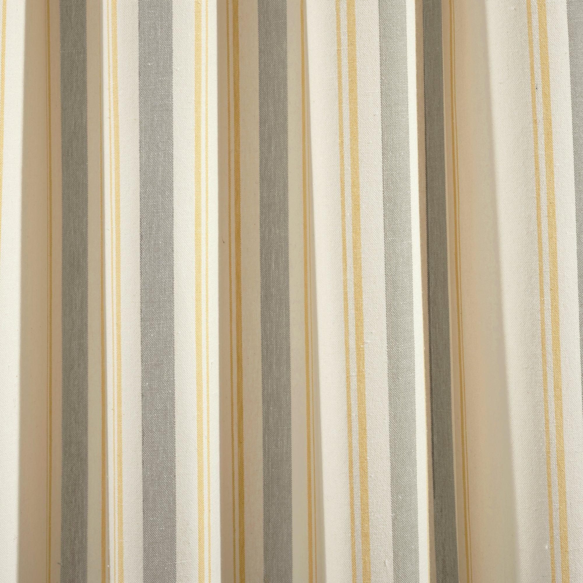 Farmhouse Stripe Yarn Dyed Recycled Cotton Window Curtain Panel Set