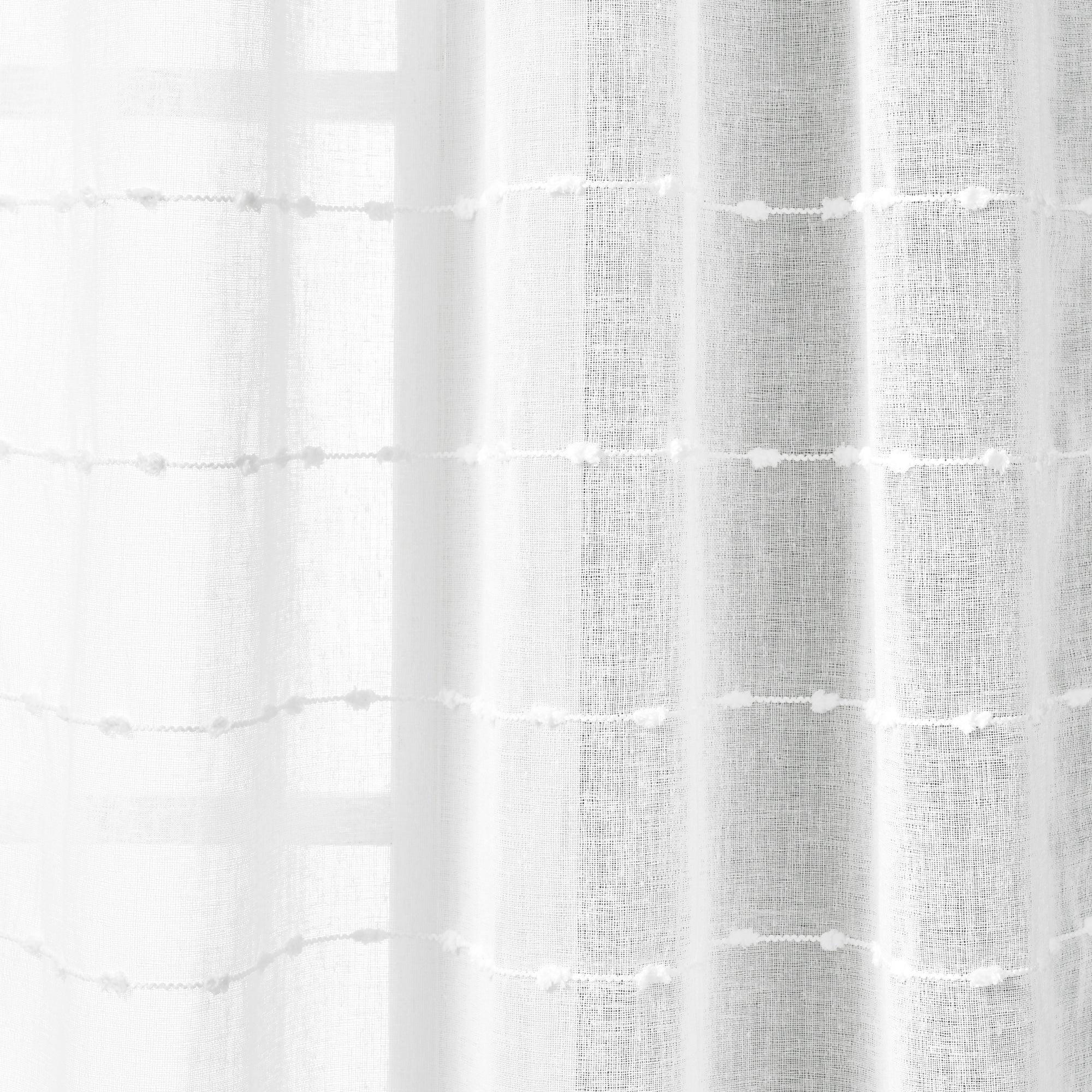 Farmhouse Textured Grommet Sheer Indoor/Outdoor Window Curtain