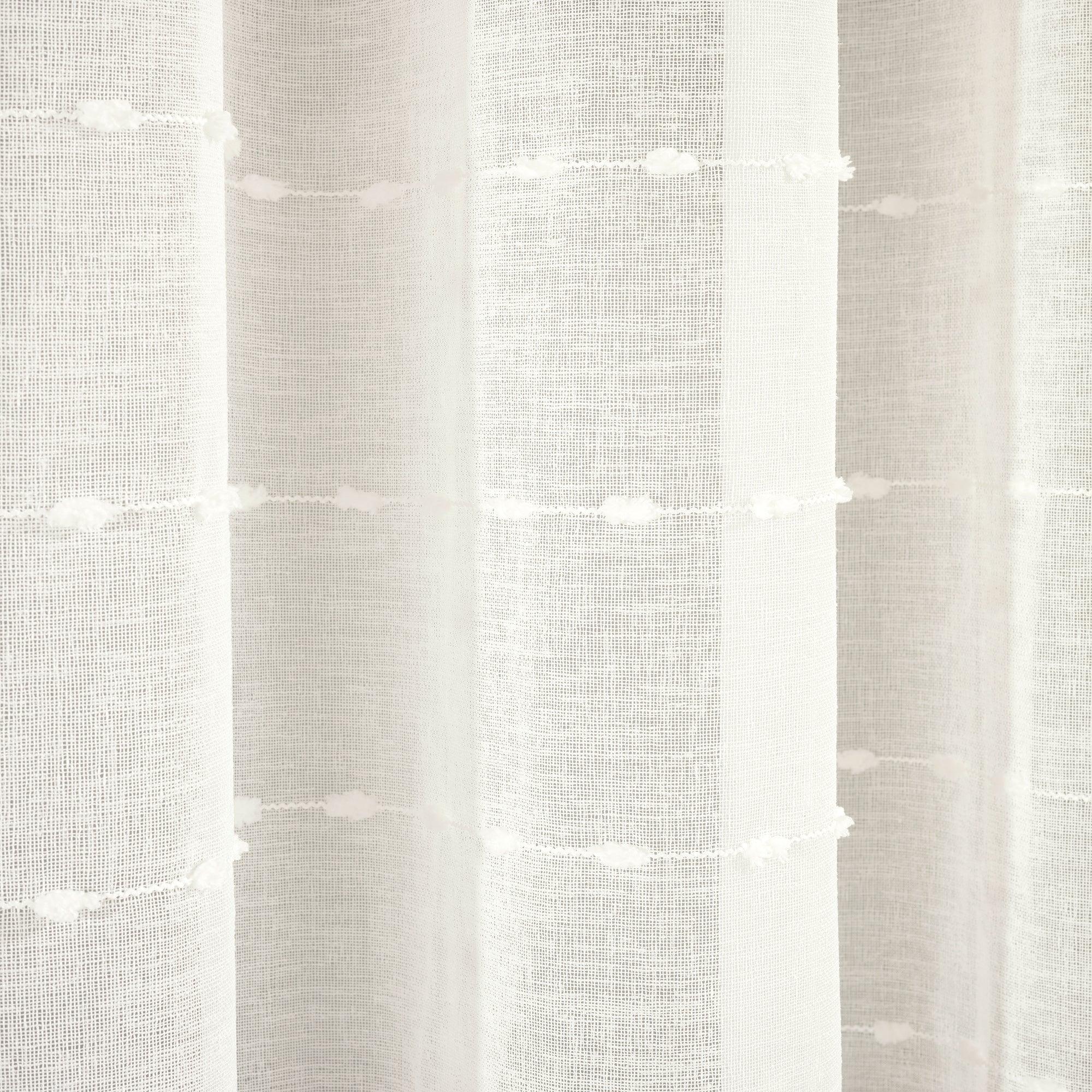 Farmhouse Textured Grommet Sheer Ultra Wide Window Curtain Panel