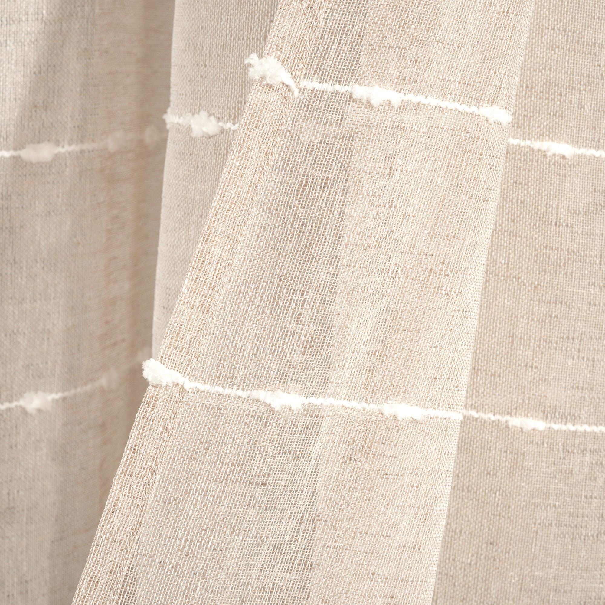 Farmhouse Textured Grommet Sheer Ultra Wide Window Curtain Panel