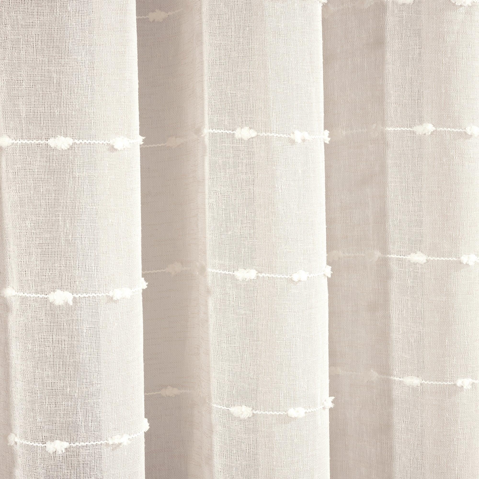 Farmhouse Textured Grommet Sheer Ultra Wide Window Curtain Panel