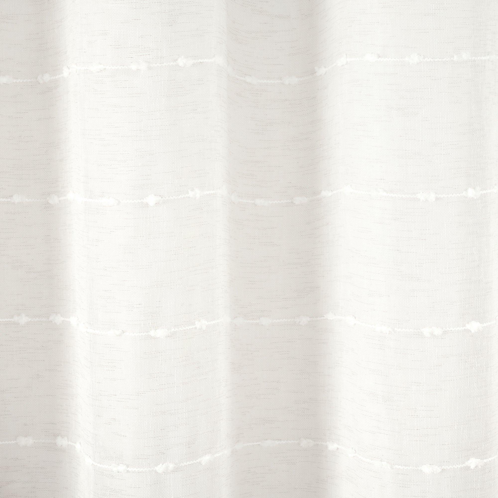 Farmhouse Textured Sheer With Peva Lining Shower Curtain Set