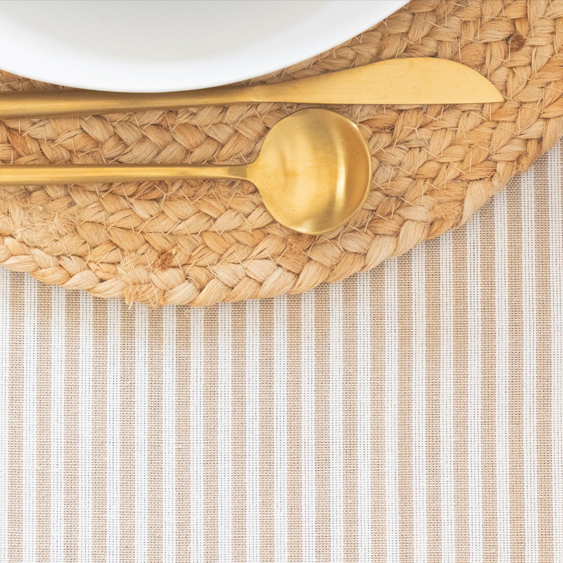 Farmhouse Ticking Stripe Yarn Dyed Tablecloth