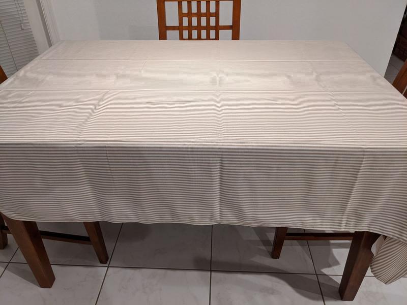 Farmhouse Ticking Stripe Yarn Dyed Tablecloth