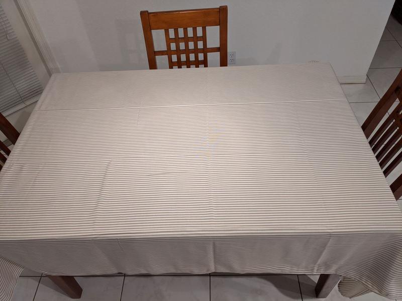 Farmhouse Ticking Stripe Yarn Dyed Tablecloth