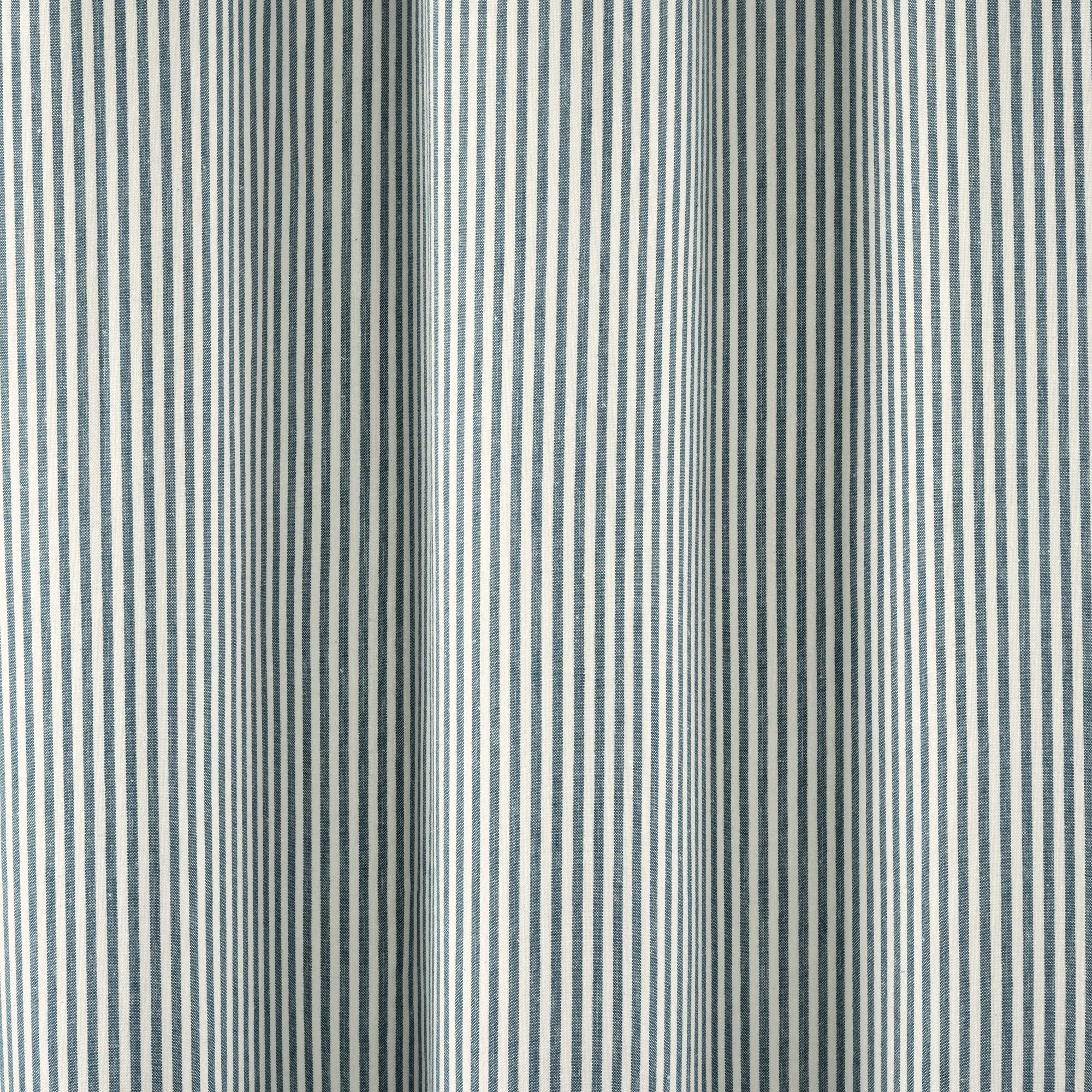 Farmhouse Vintage Stripe Yarn Dyed Recycled Cotton Shower Curtain