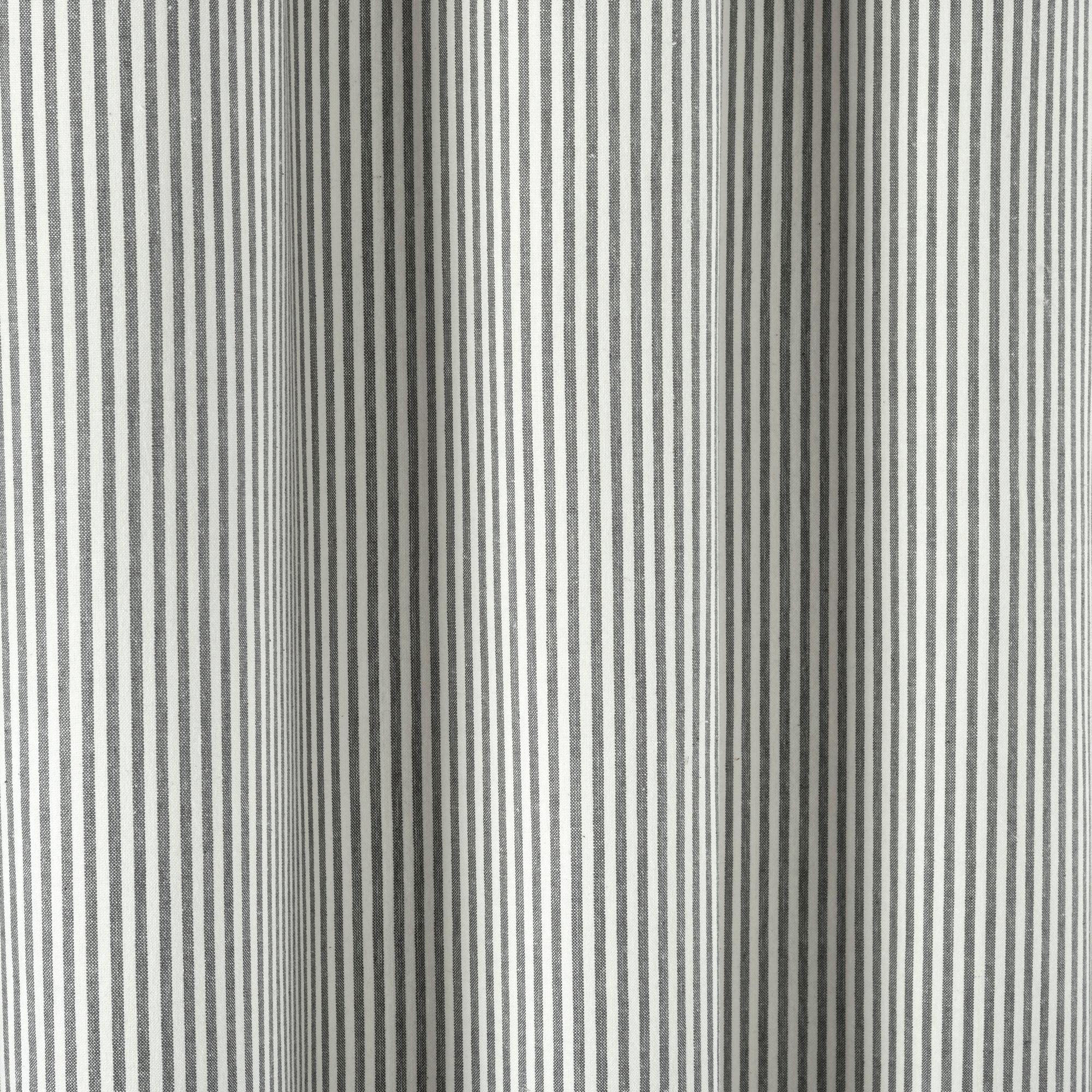 Farmhouse Vintage Stripe Yarn Dyed Recycled Cotton Shower Curtain