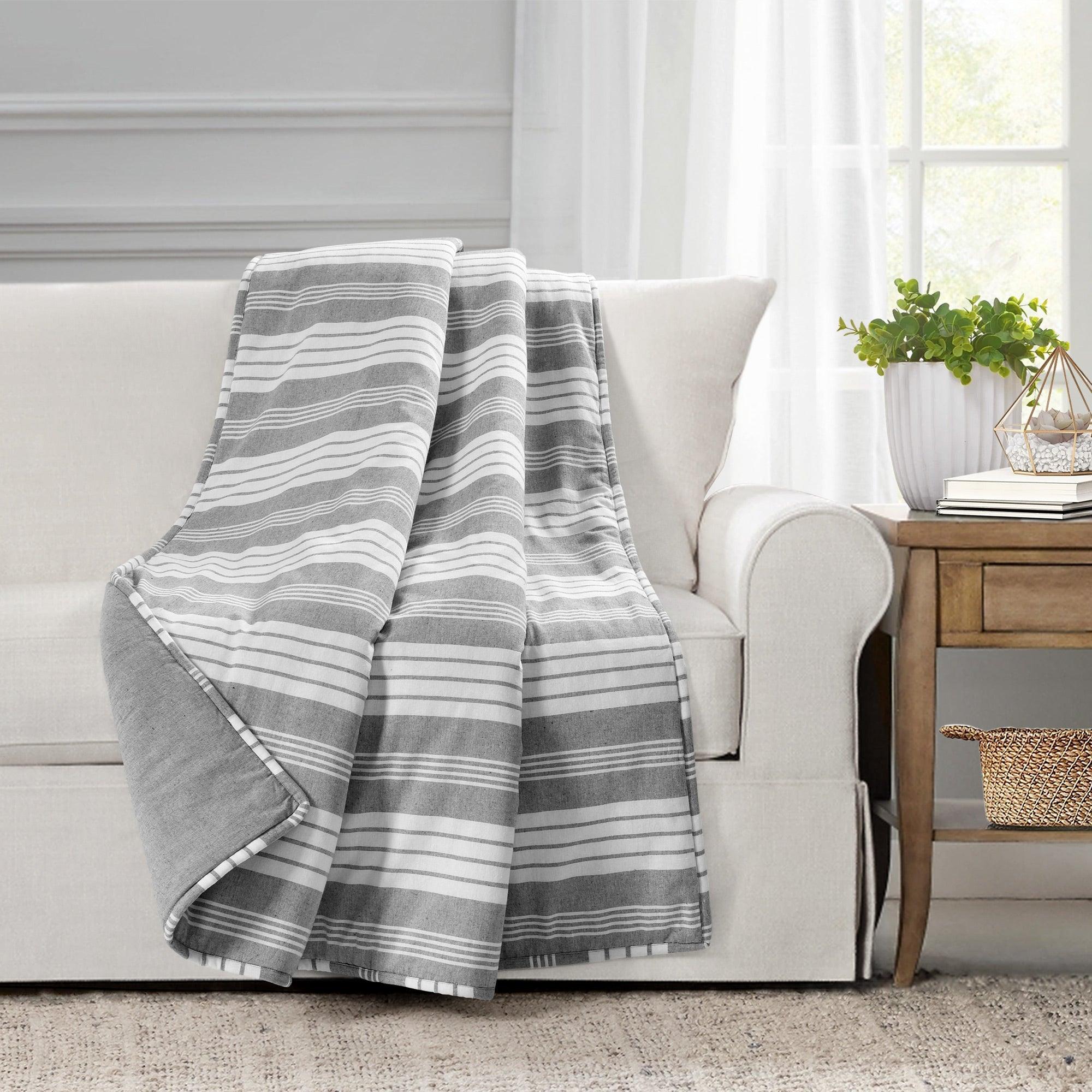 Farmhouse Yarn Dyed Stripe Recycled Cotton Throw