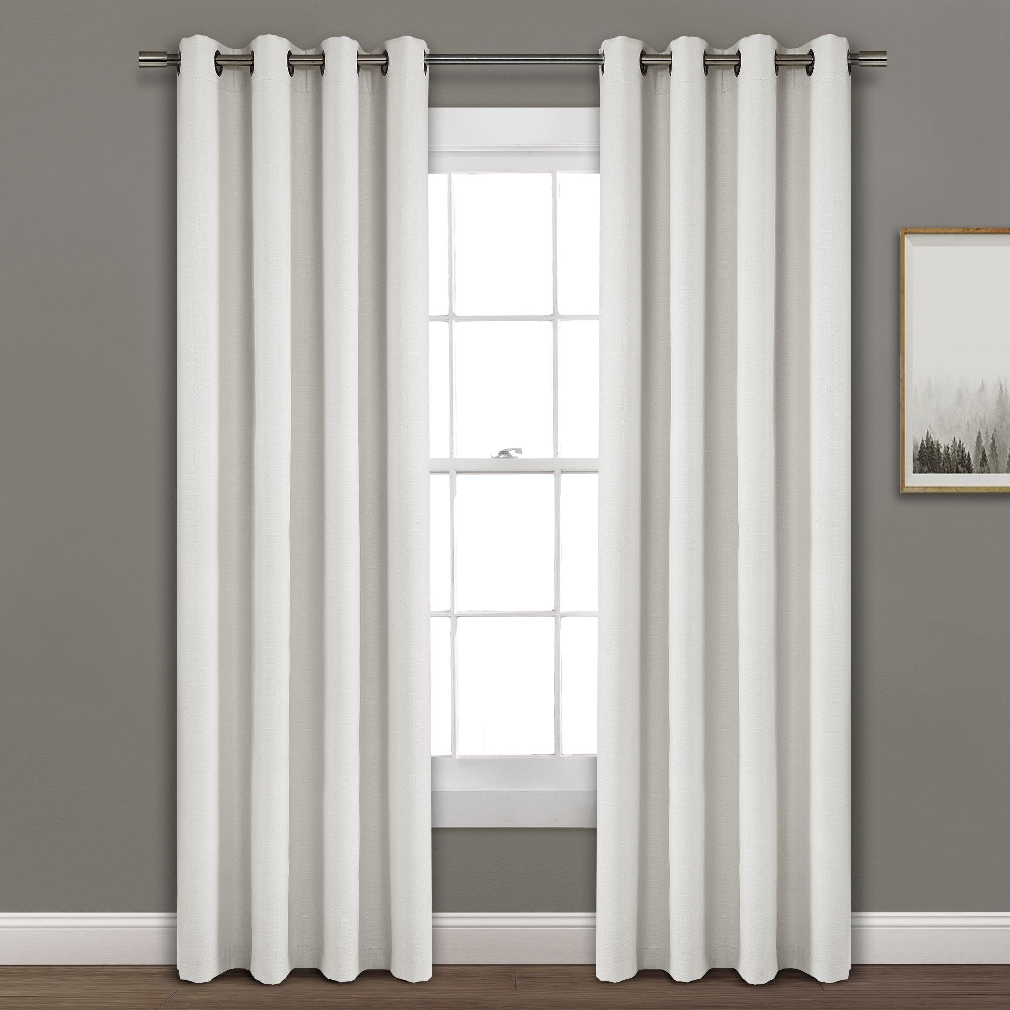 Faux Linen Absolute Blackout Window Curtain Panel