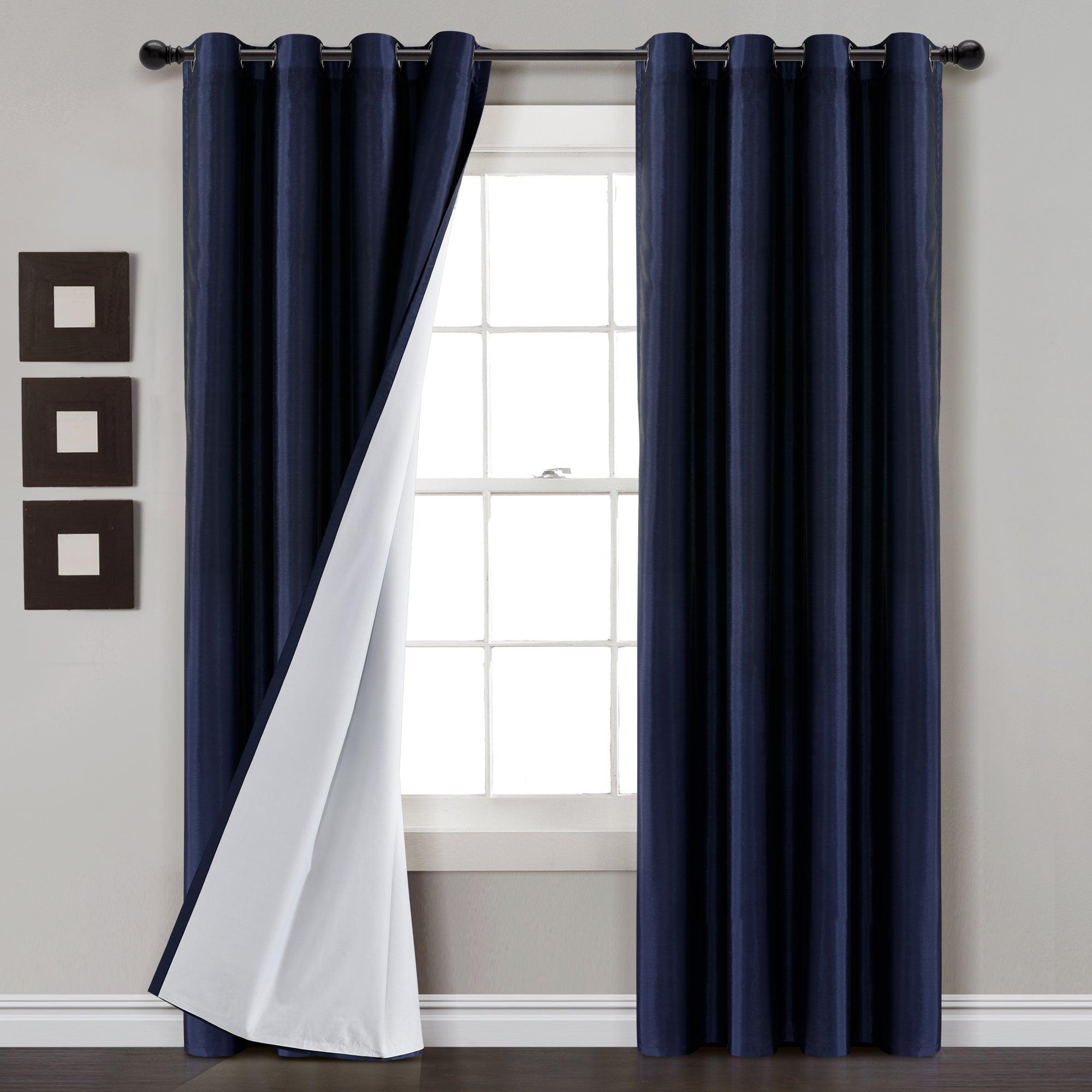 Faux Silk 100% Blackout Window Curtain Panel