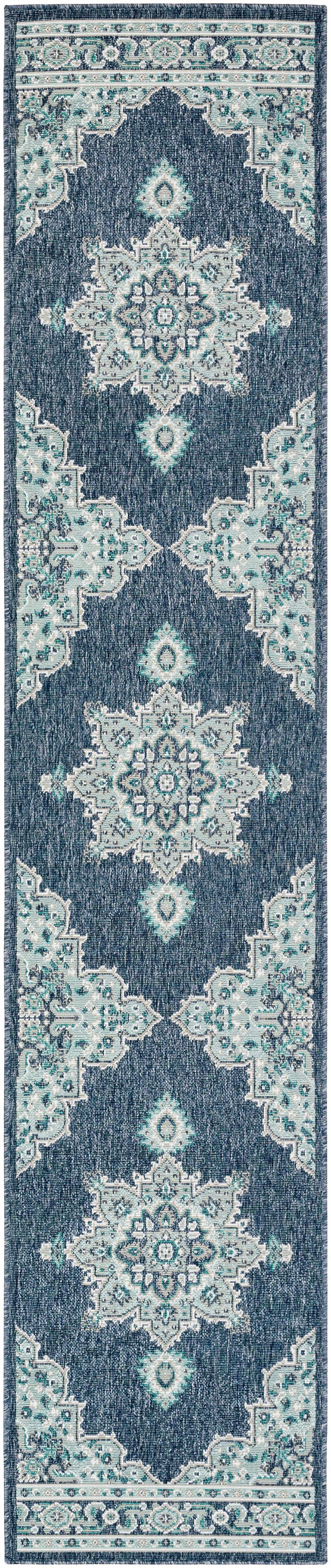 Ferron Teal Medallion Area Rug