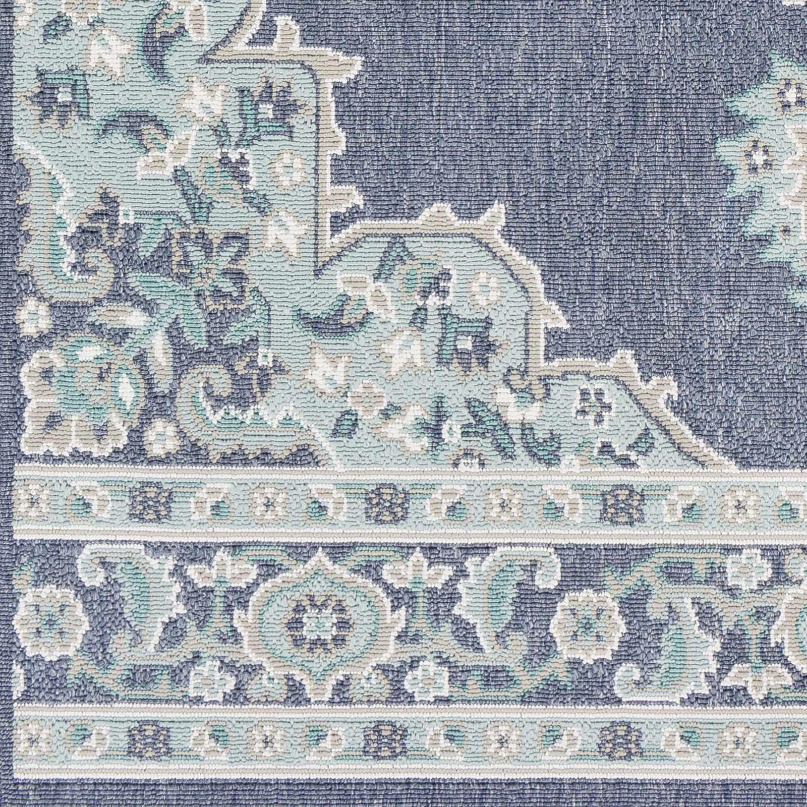 Ferron Teal Medallion Area Rug