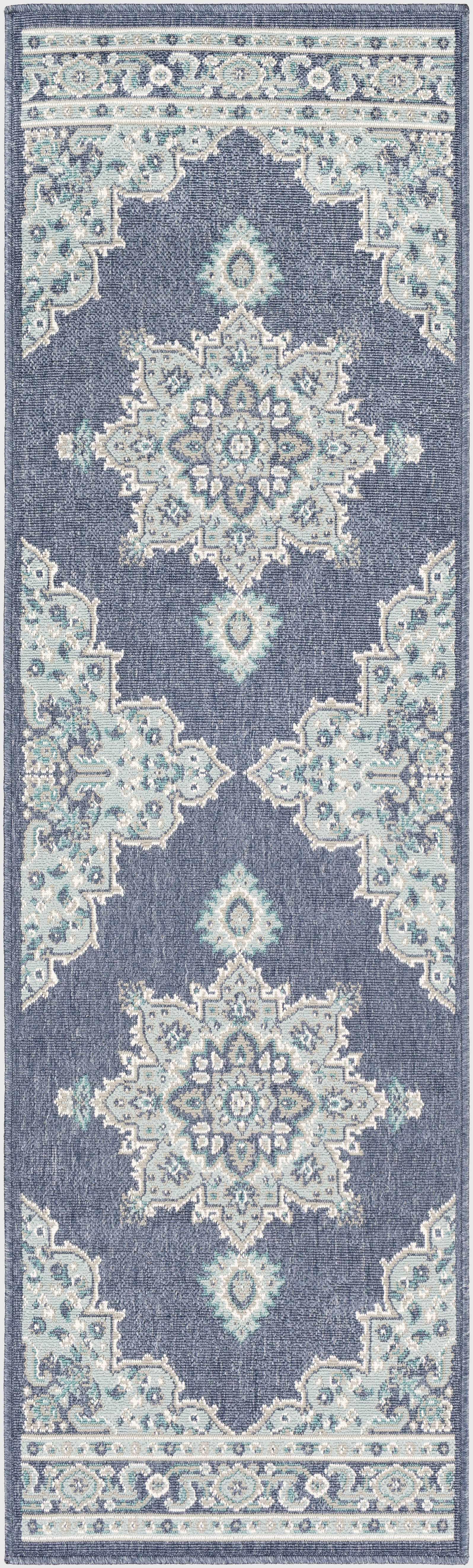 Ferron Teal Medallion Area Rug