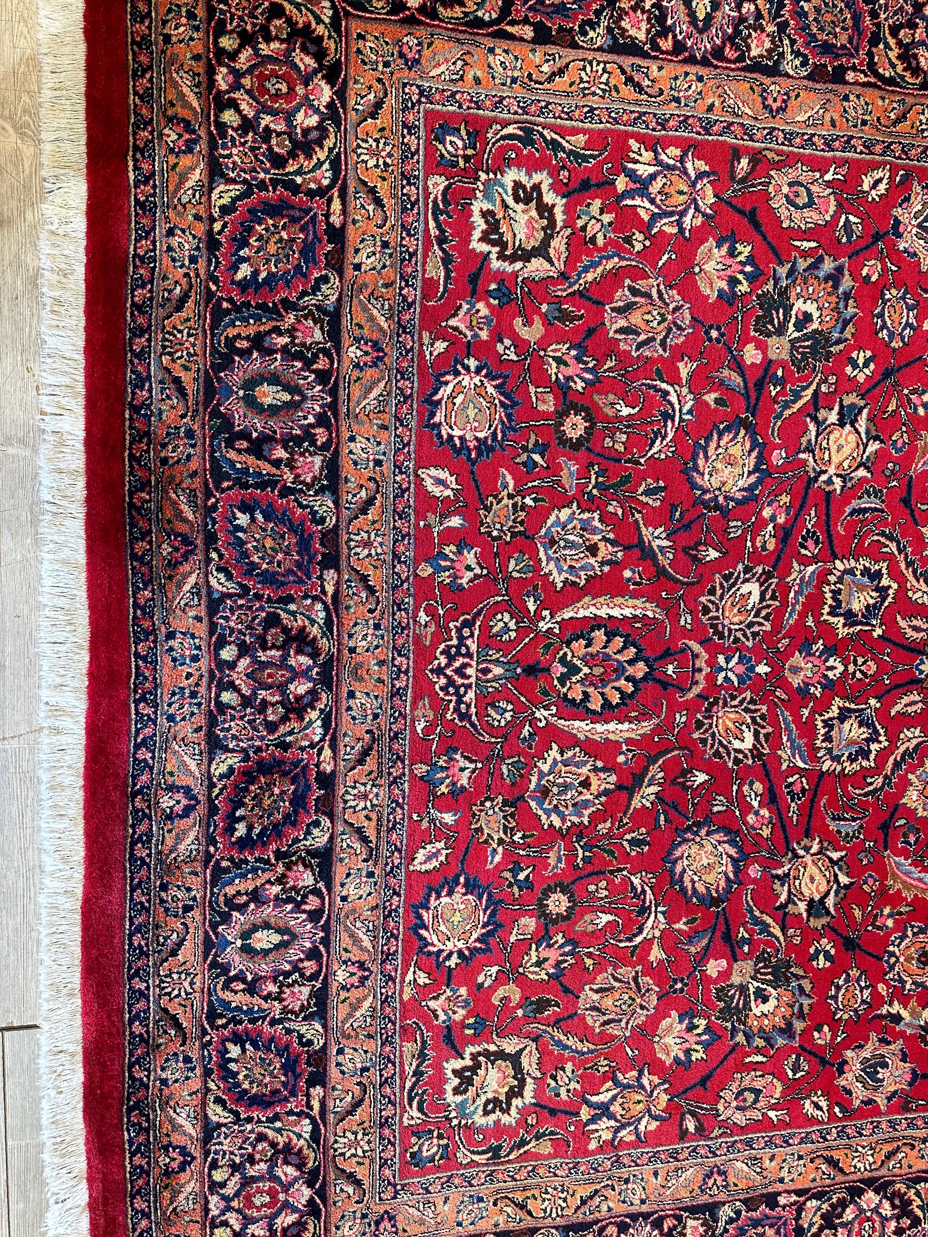 Fine Allover Persian Mashhad Rug 8’2”x11’6”