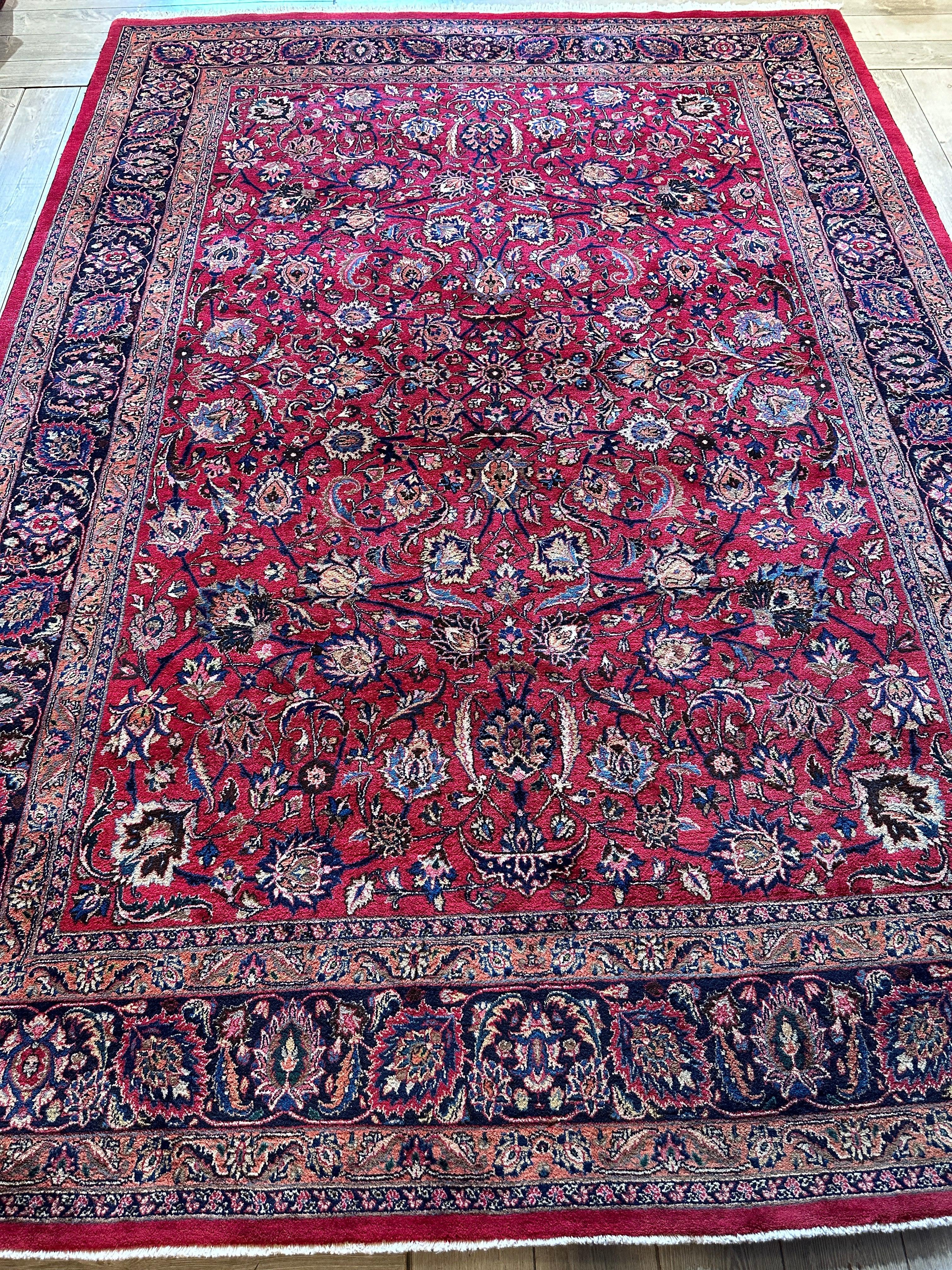 Fine Allover Persian Mashhad Rug 8’2”x11’6”