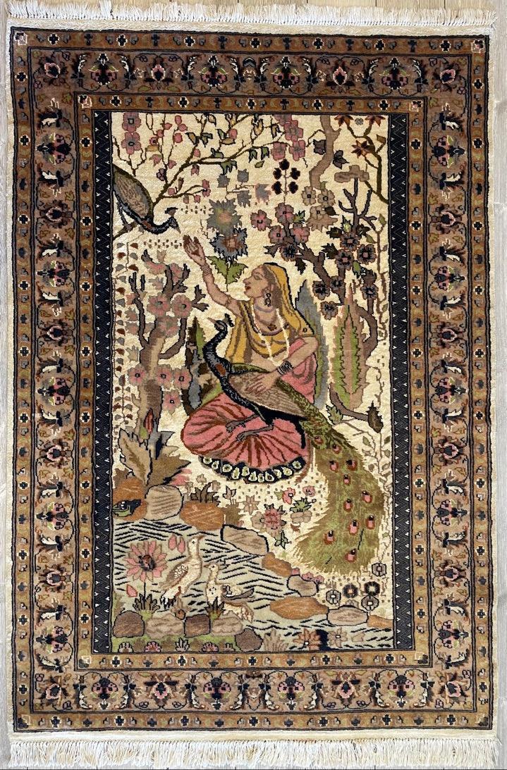 Fine Handmade Pictorial Rug 71'’ x 48'’