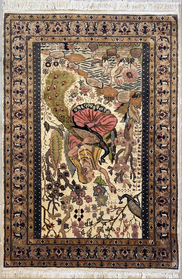 Fine Handmade Pictorial Rug 71'’ x 48'’