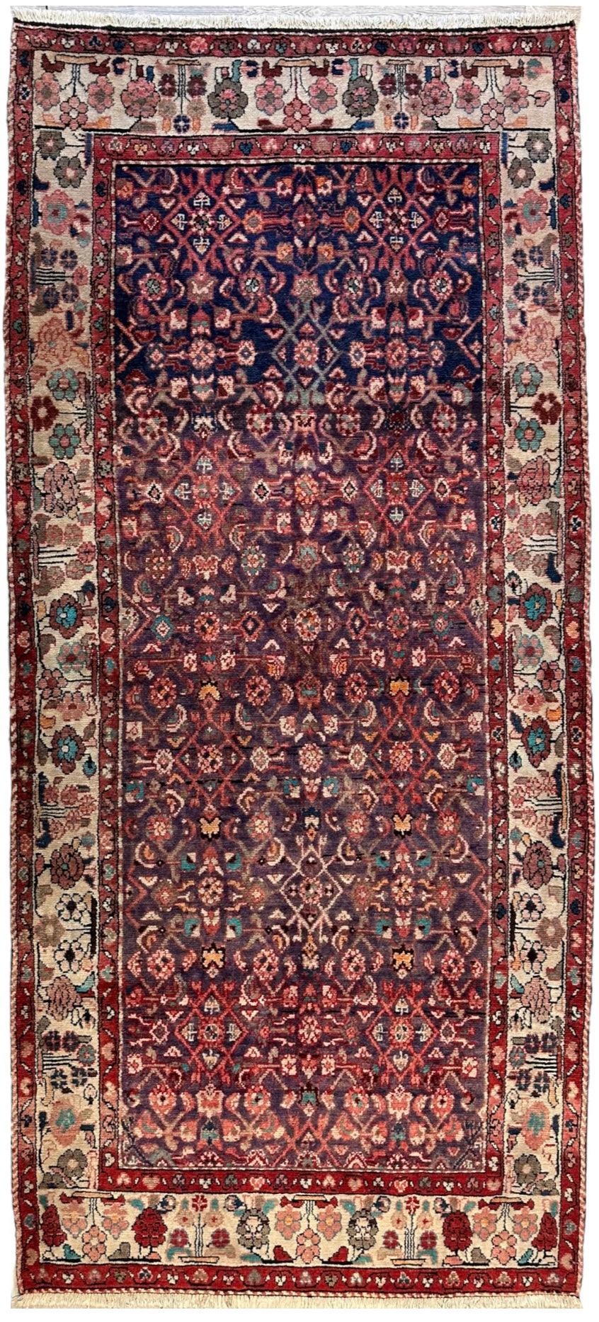 Fine Persian Borchelu Runner Rug 4’5” x 9’8”