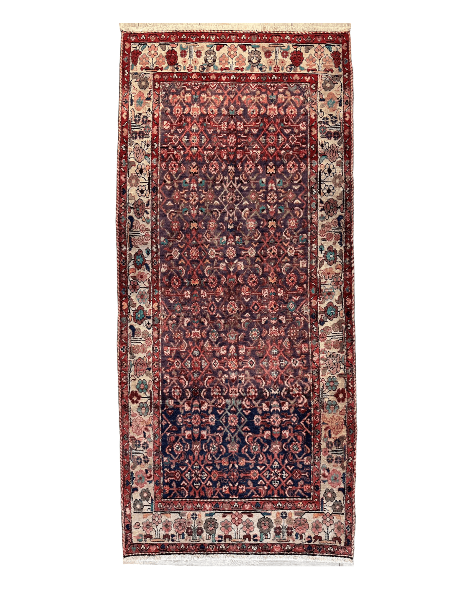 Fine Persian Borchelu Runner Rug 4’5” x 9’8”