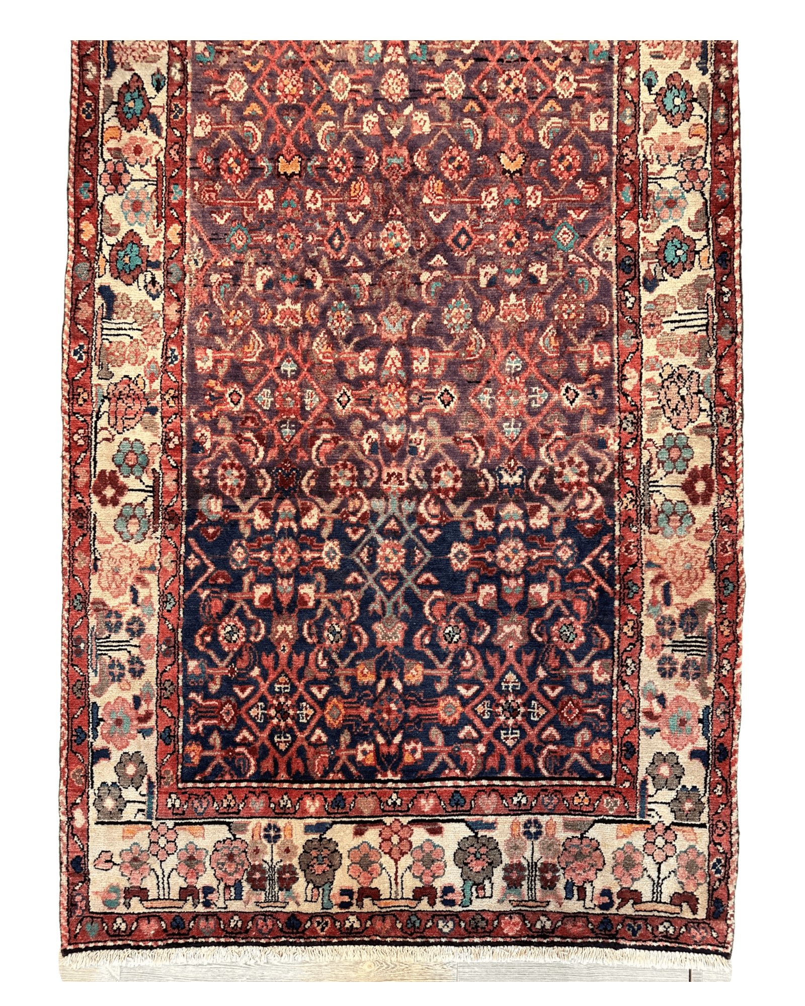 Fine Persian Borchelu Runner Rug 4’5” x 9’8”