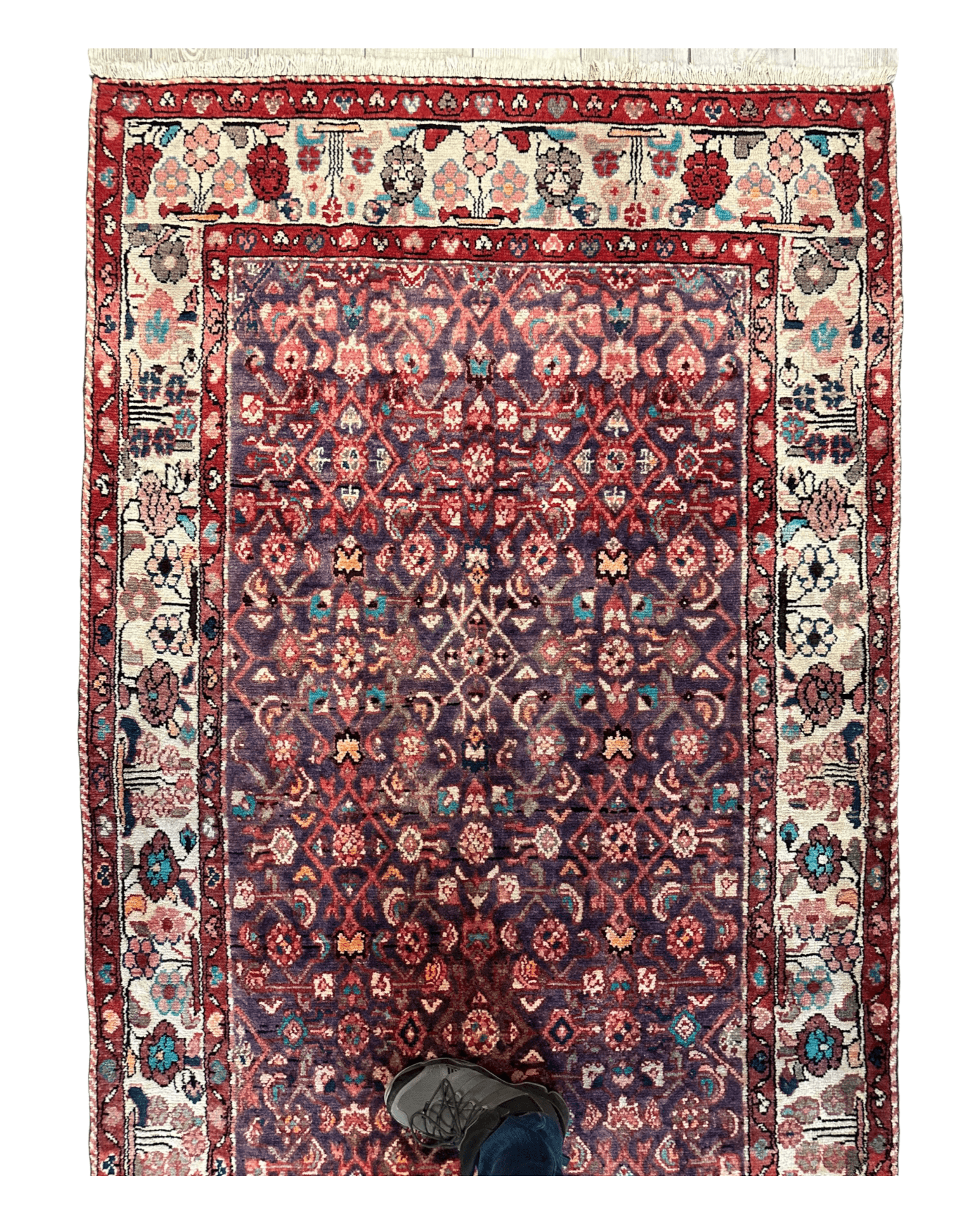 Fine Persian Borchelu Runner Rug 4’5” x 9’8”