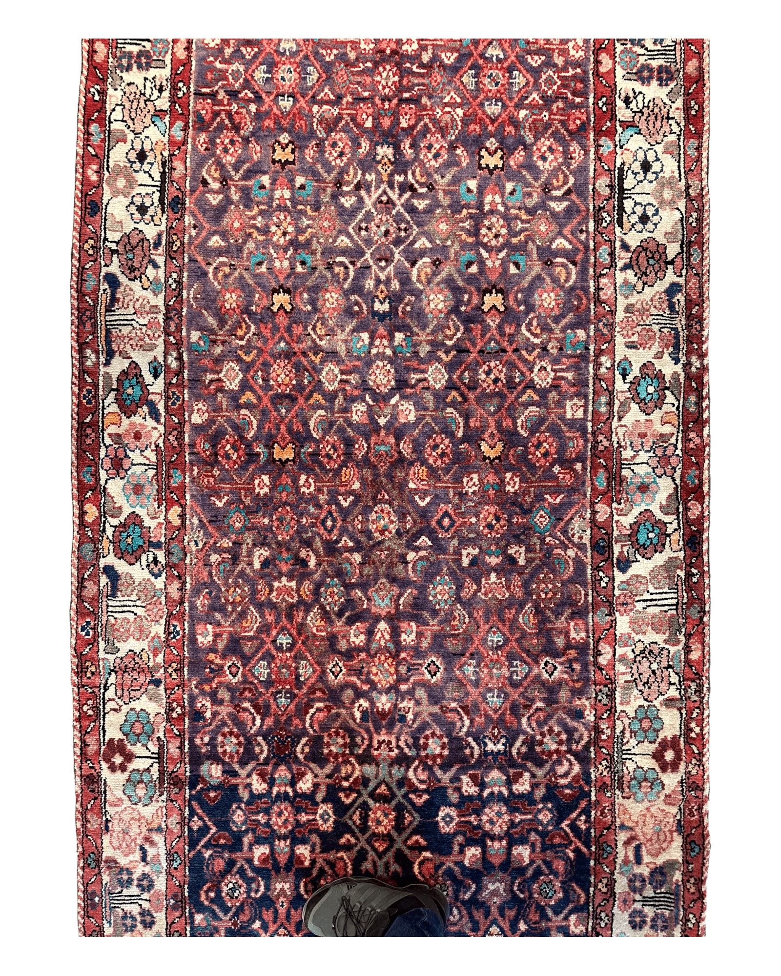 Fine Persian Borchelu Runner Rug 4’5” x 9’8”