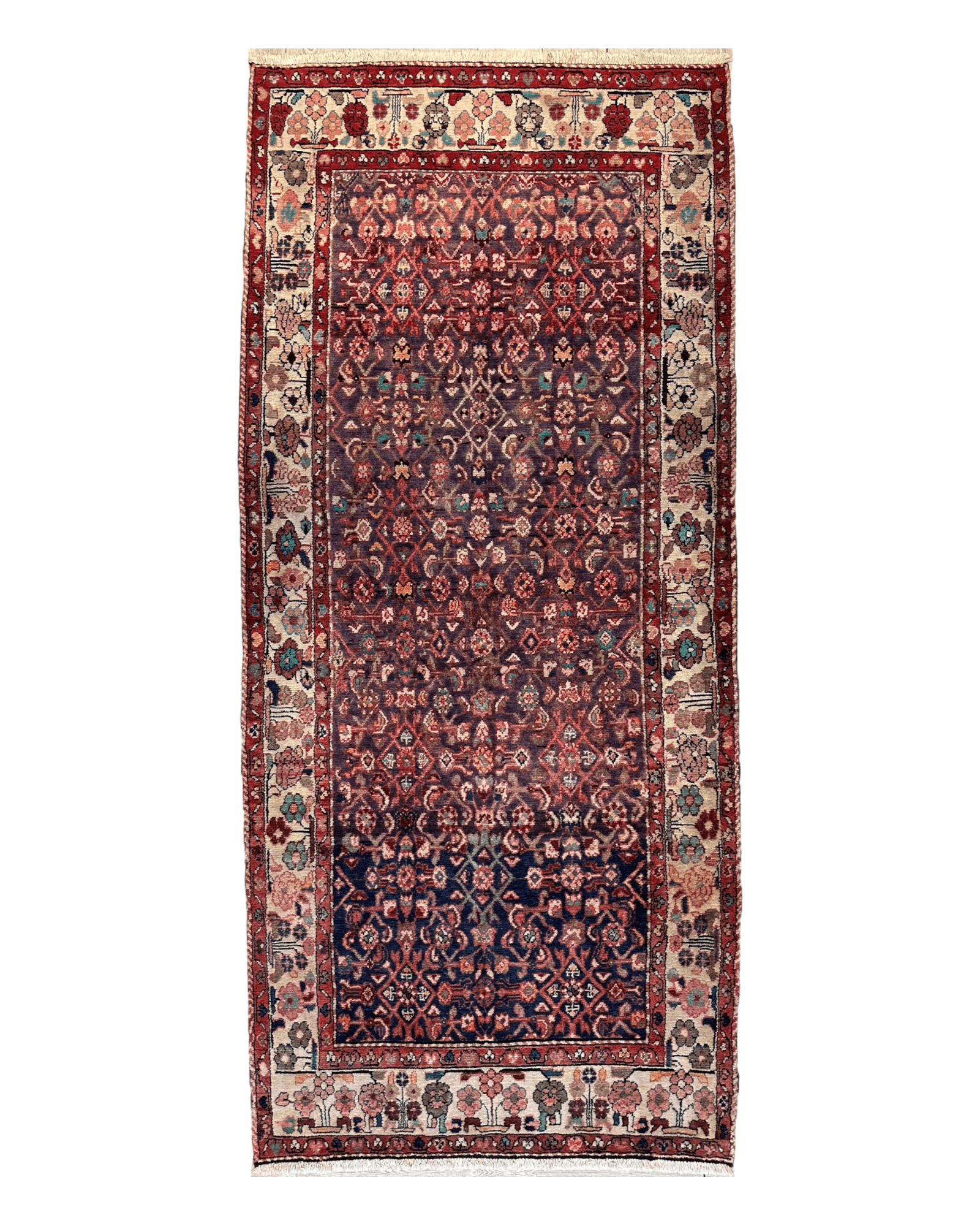 Fine Persian Borchelu Runner Rug 4’5” x 9’8”