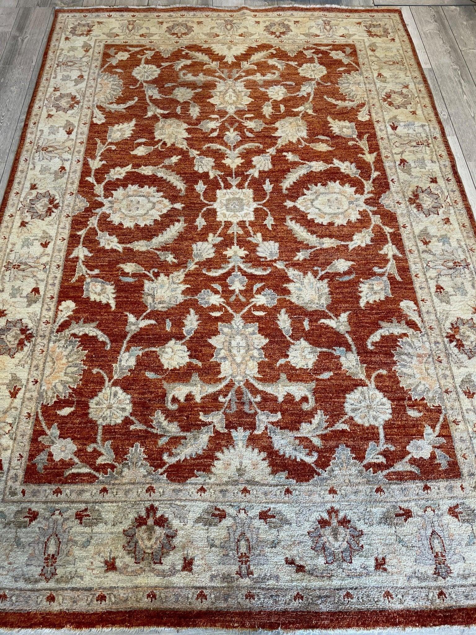 Fine Vintage Pak Oushak Area Rug 6 x 9 ft