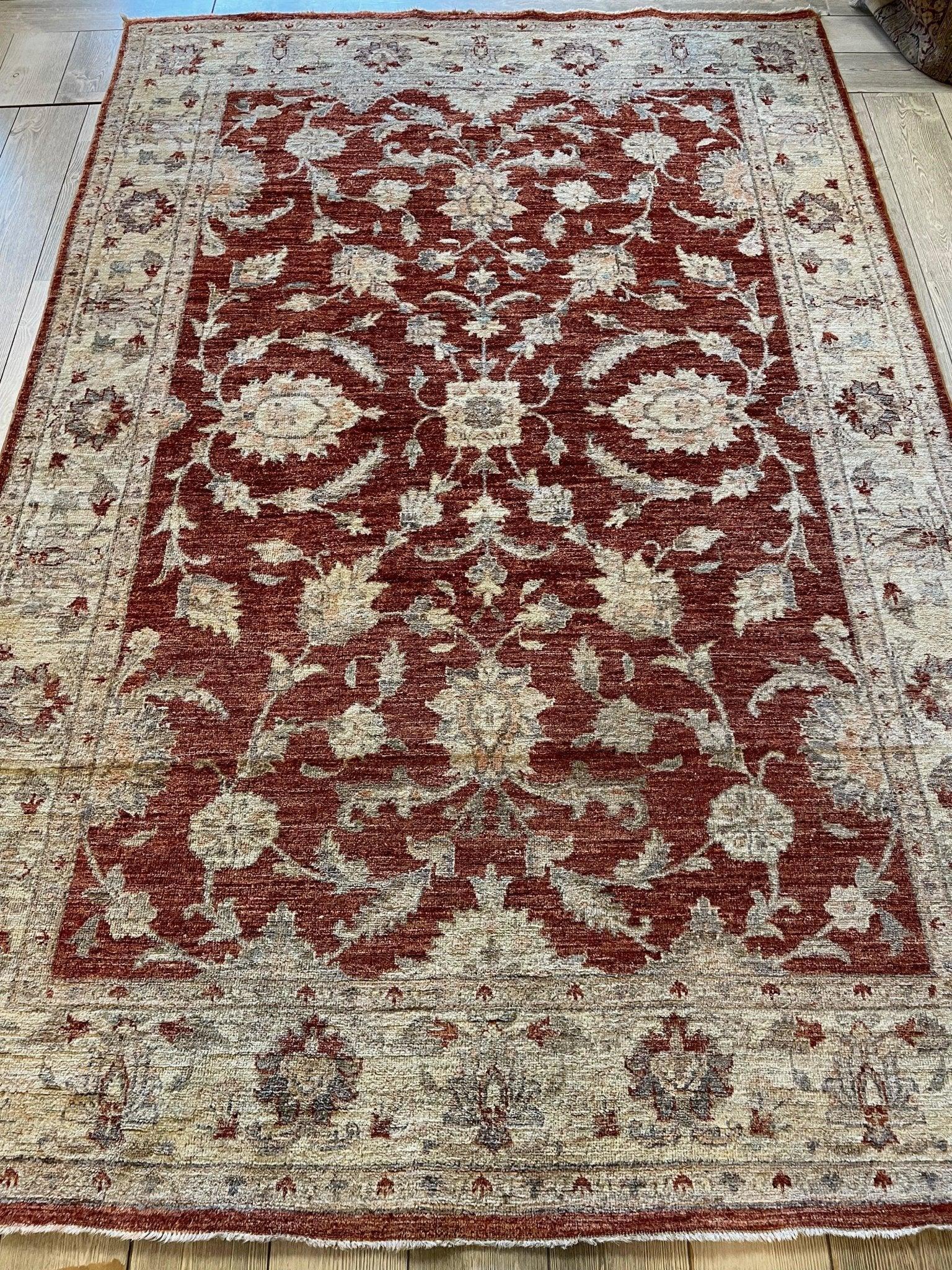 Fine Vintage Pak Oushak Area Rug 6 x 9 ft