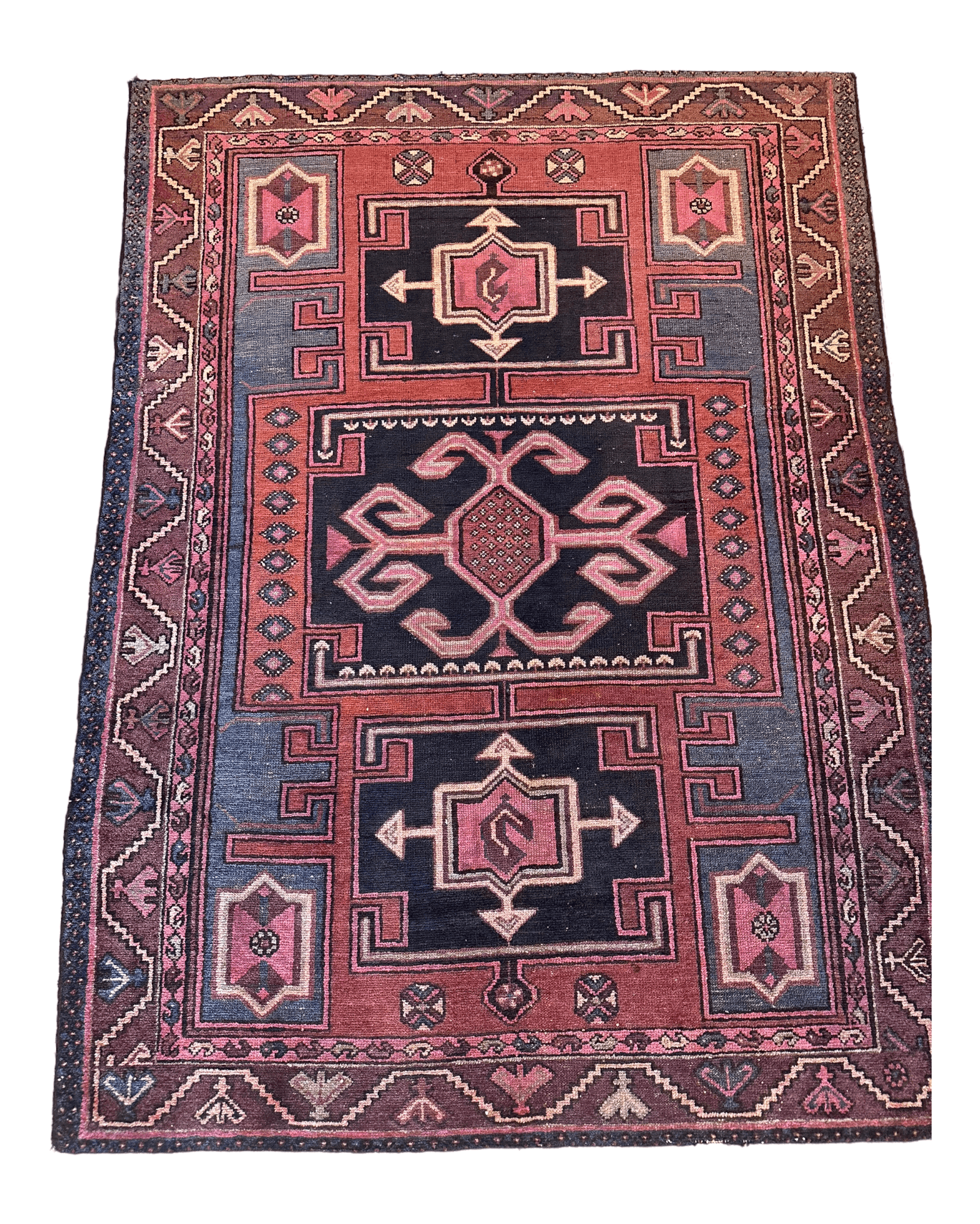 Fine Vintage Persian Hamadan Rug 4’5” x 6’1”