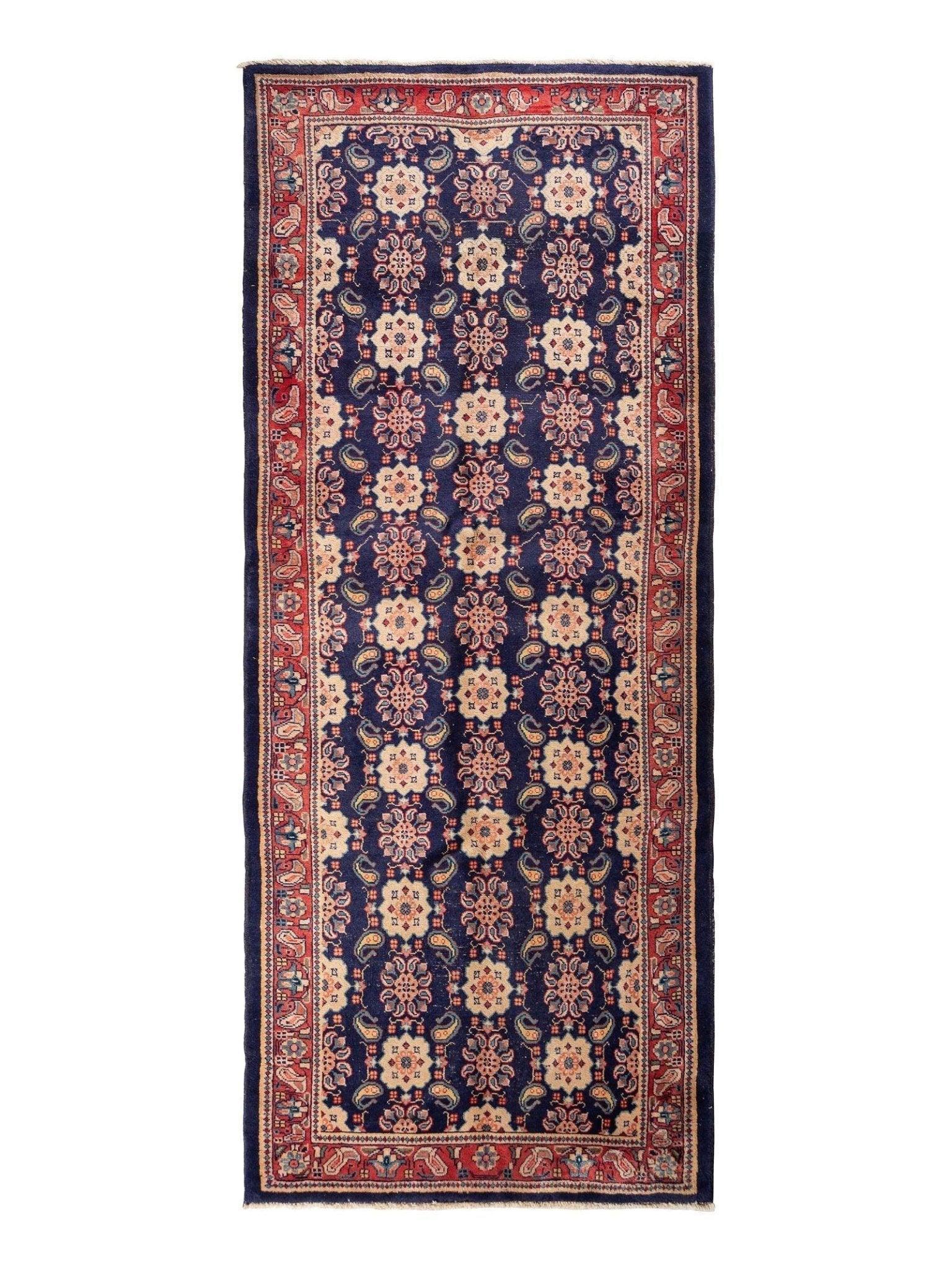 Fine Vintage Veramin Persian Runner / Area Rug 10'2'' x 4'3''