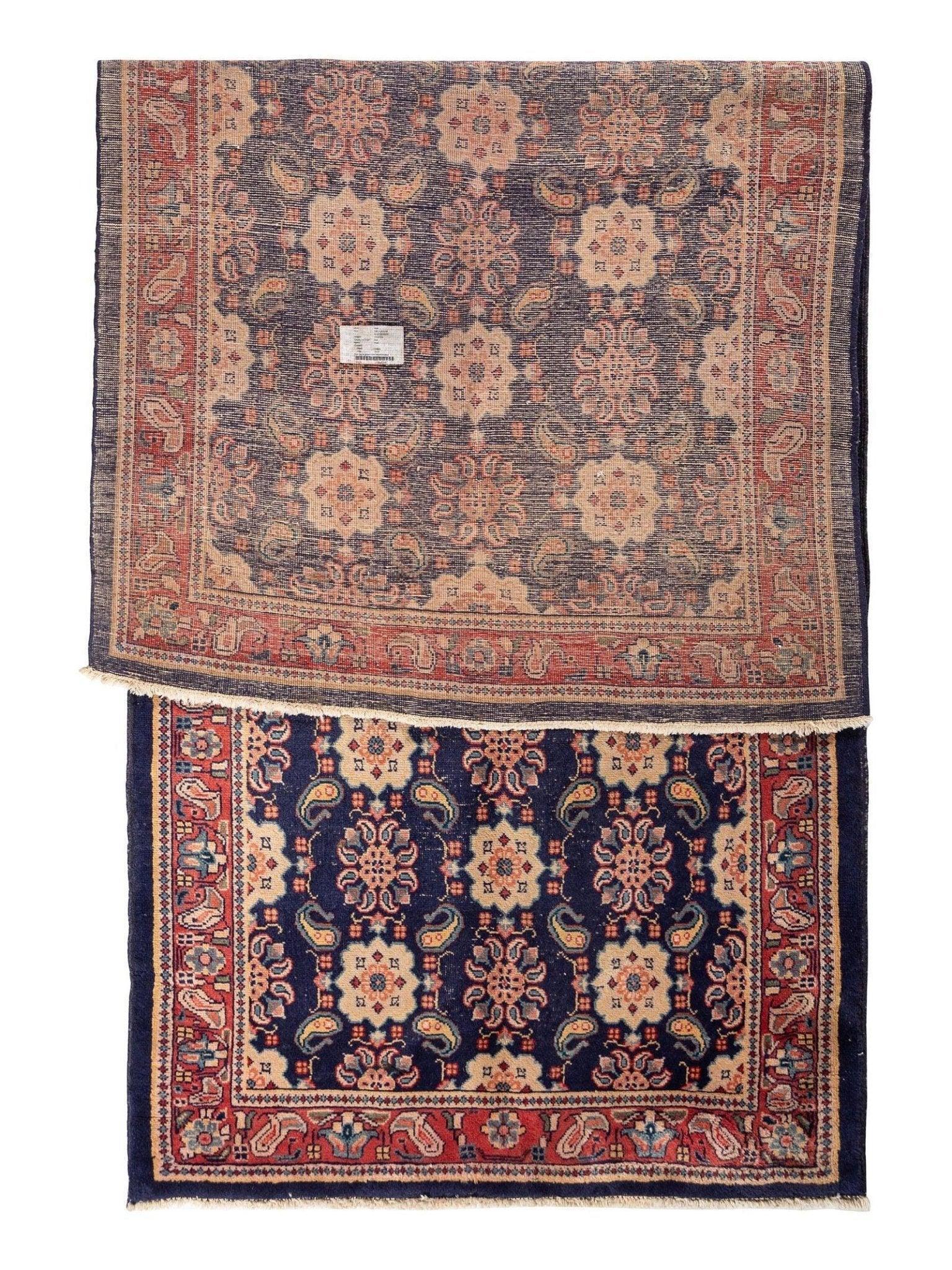 Fine Vintage Veramin Persian Runner / Area Rug 10'2'' x 4'3''