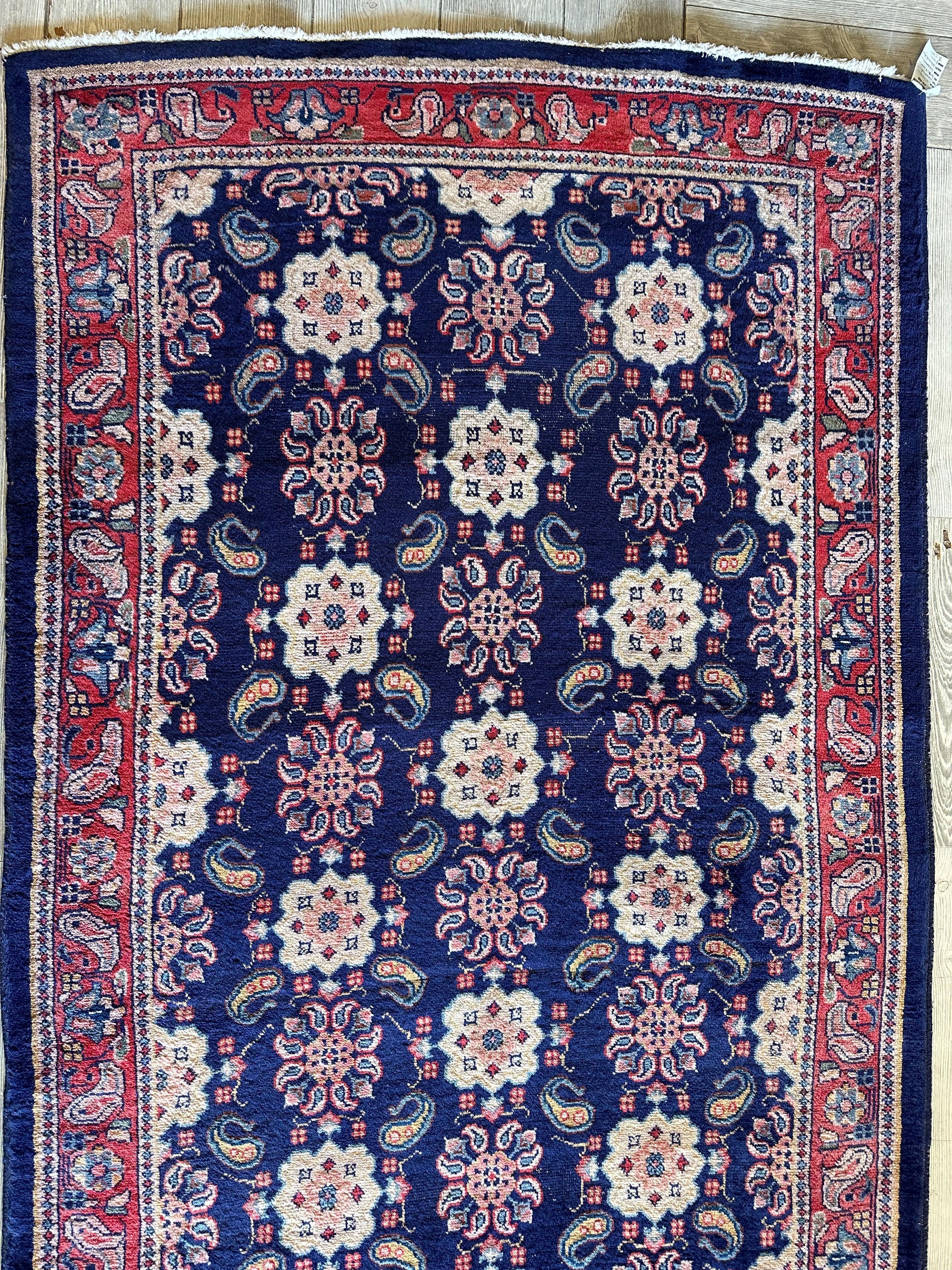 Fine Vintage Veramin Persian Runner / Area Rug 10'2'' x 4'3''